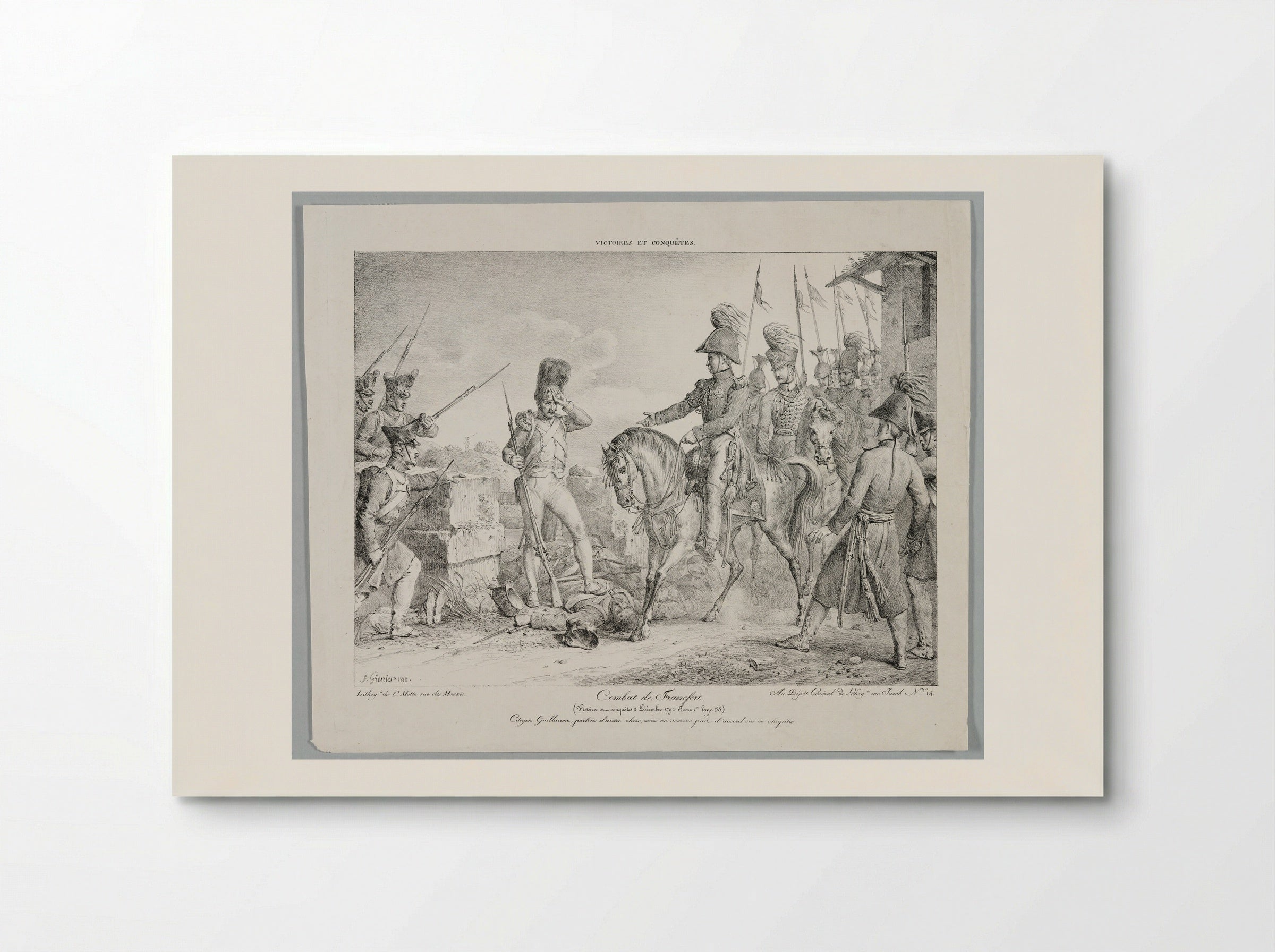 Combat de Francfort - Francisque-Martin-François Grenier de Saint-Martin - Poster