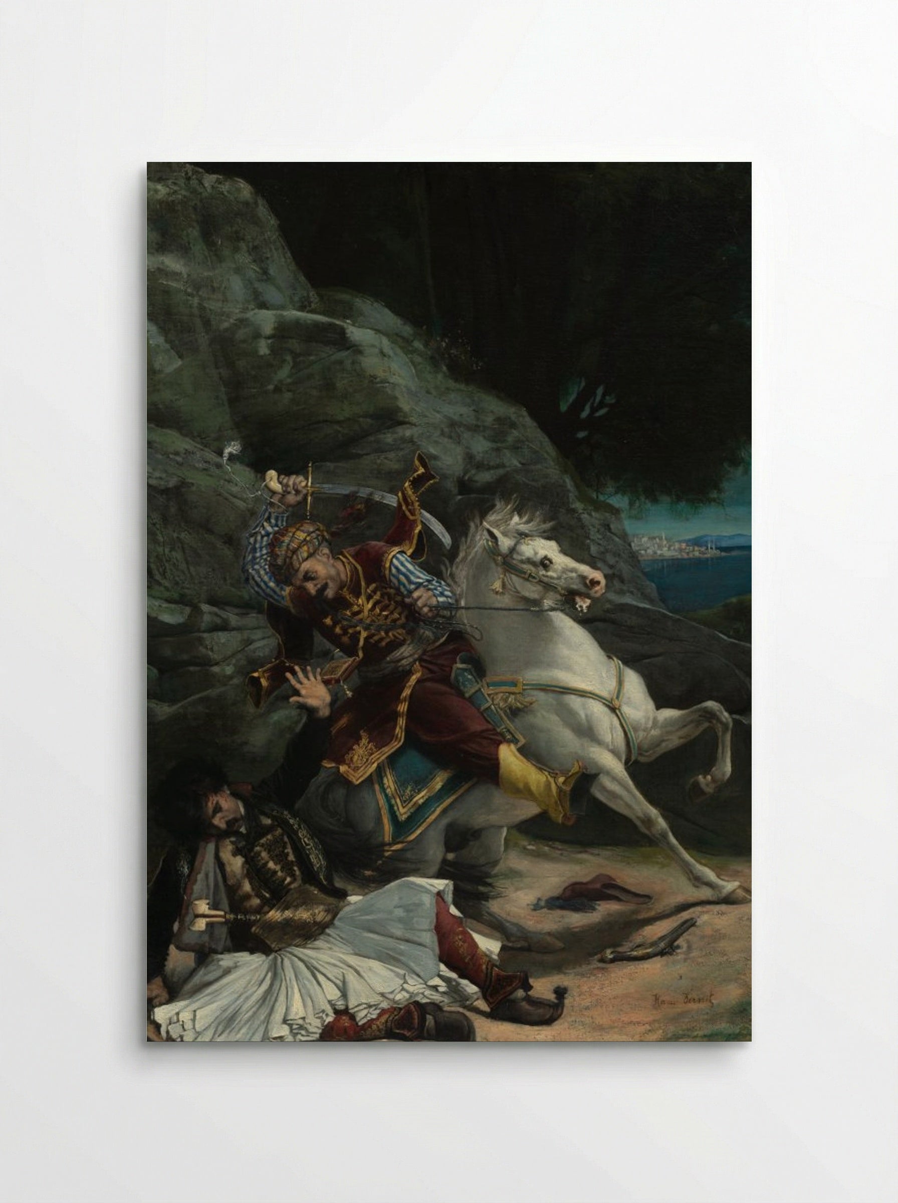 Combat of a Greek and a Turk - Horace Vernet - Poster