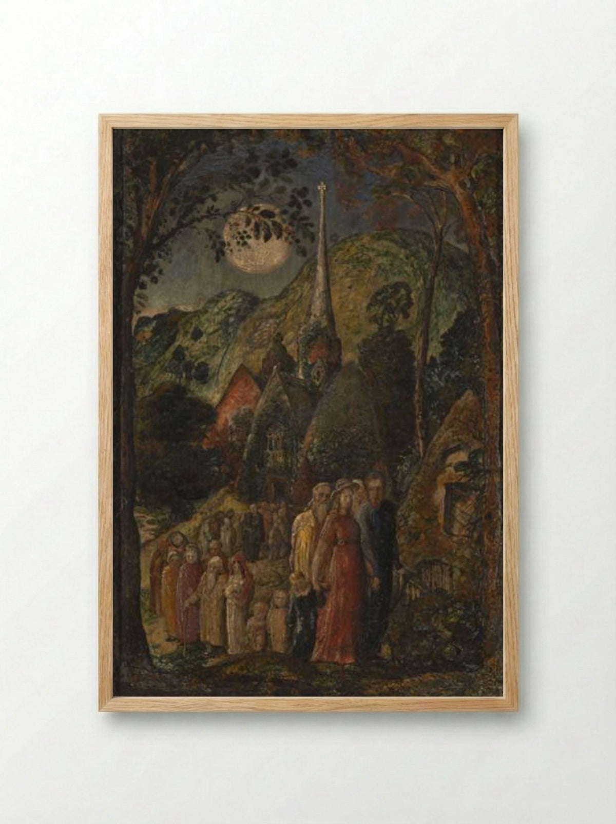 Coming from Evening Church - Samuel Palmer - Framed Print Wood
