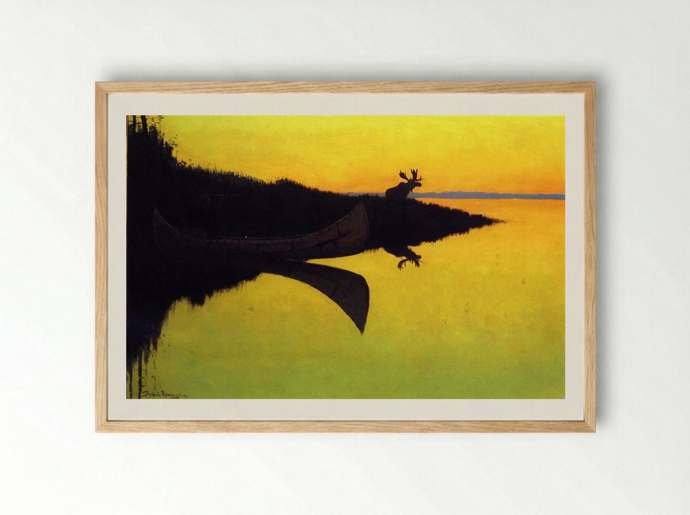 Coming to the Call - Frederic Remington - Framed Print Wood