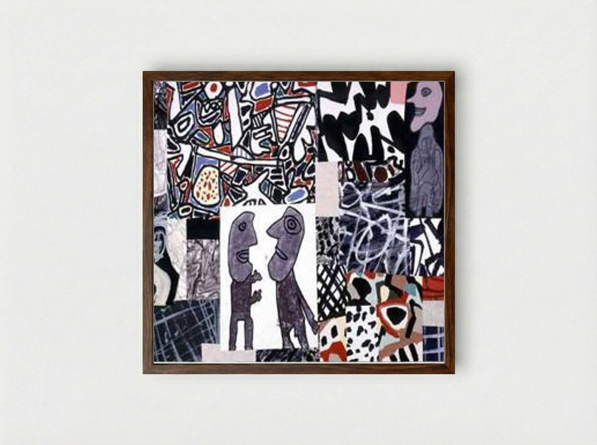 Comments - Jean Dubuffet - Framed Print Dark Wood