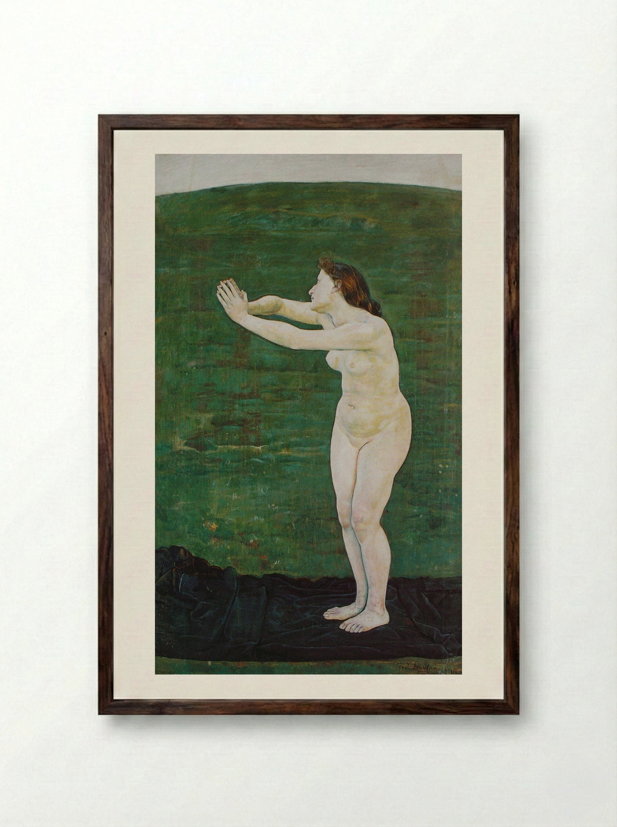 Communication with the Infinite - Ferdinand Hodler - Framed Print Dark Wood