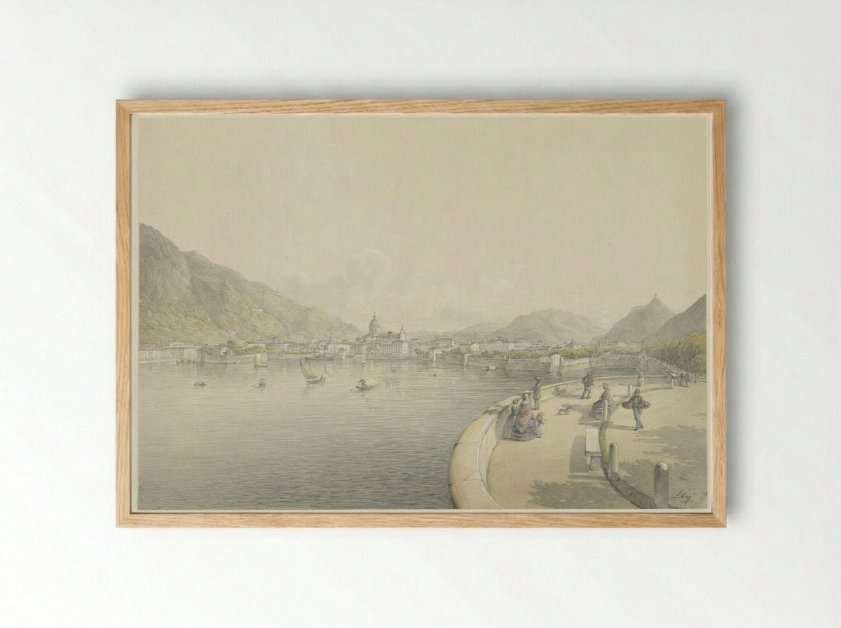 Como - Karoly Lajos Libay - Framed Print Wood