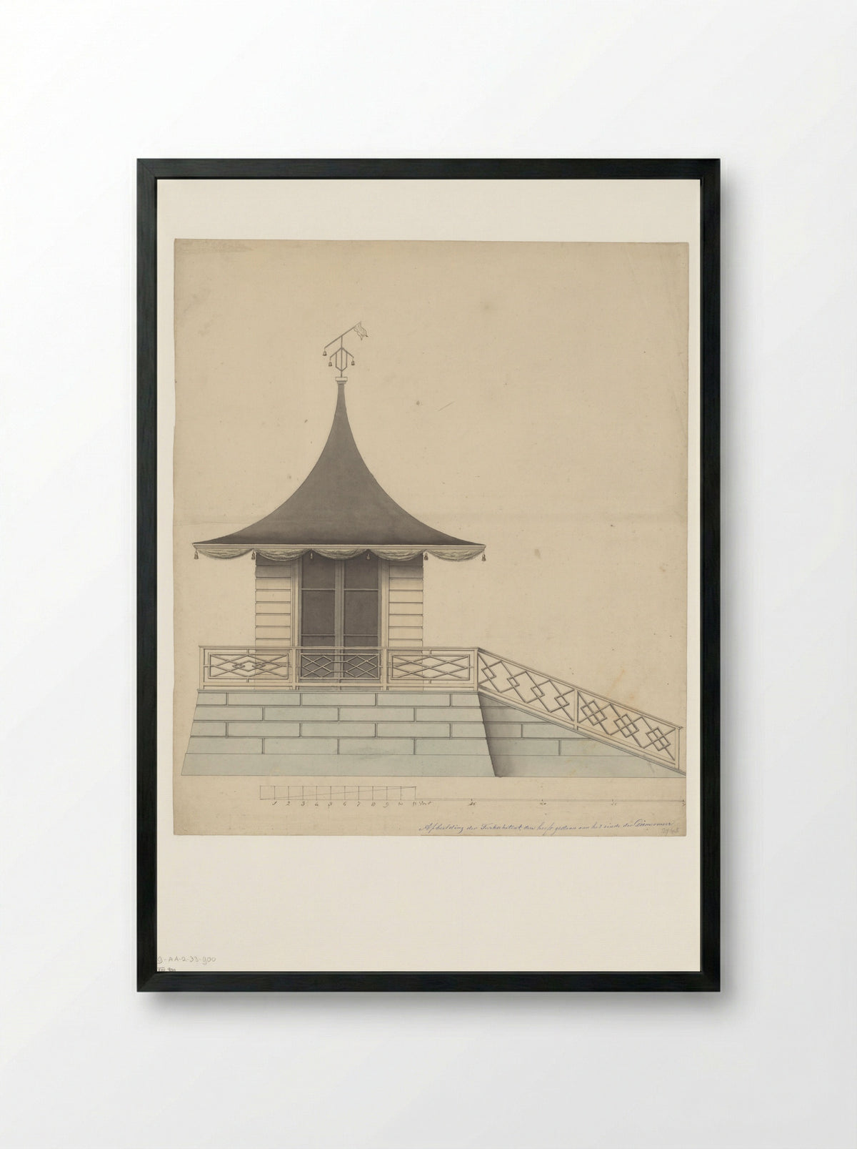 Compositie met een deel van de Turkse Tent bij de Watergraafsmeer - Jan Otto - Framed Print Black