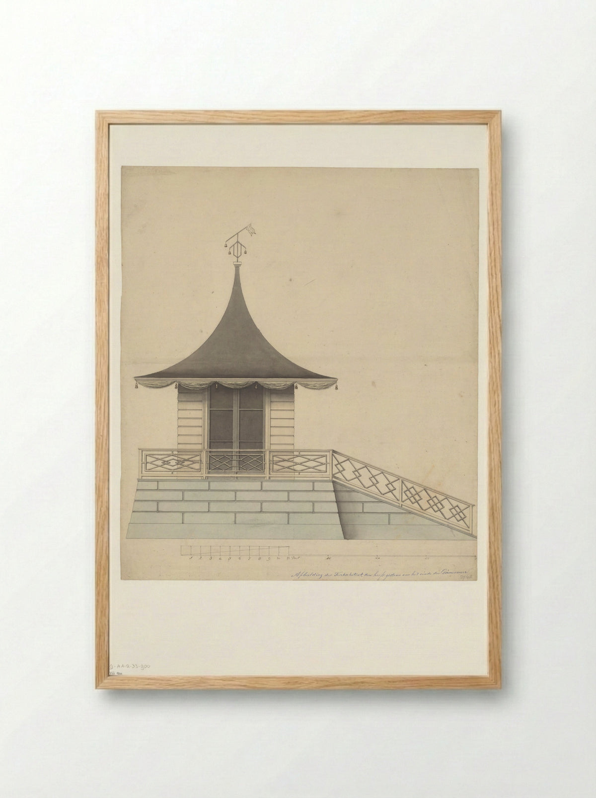Compositie met een deel van de Turkse Tent bij de Watergraafsmeer - Jan Otto - Framed Print Wood
