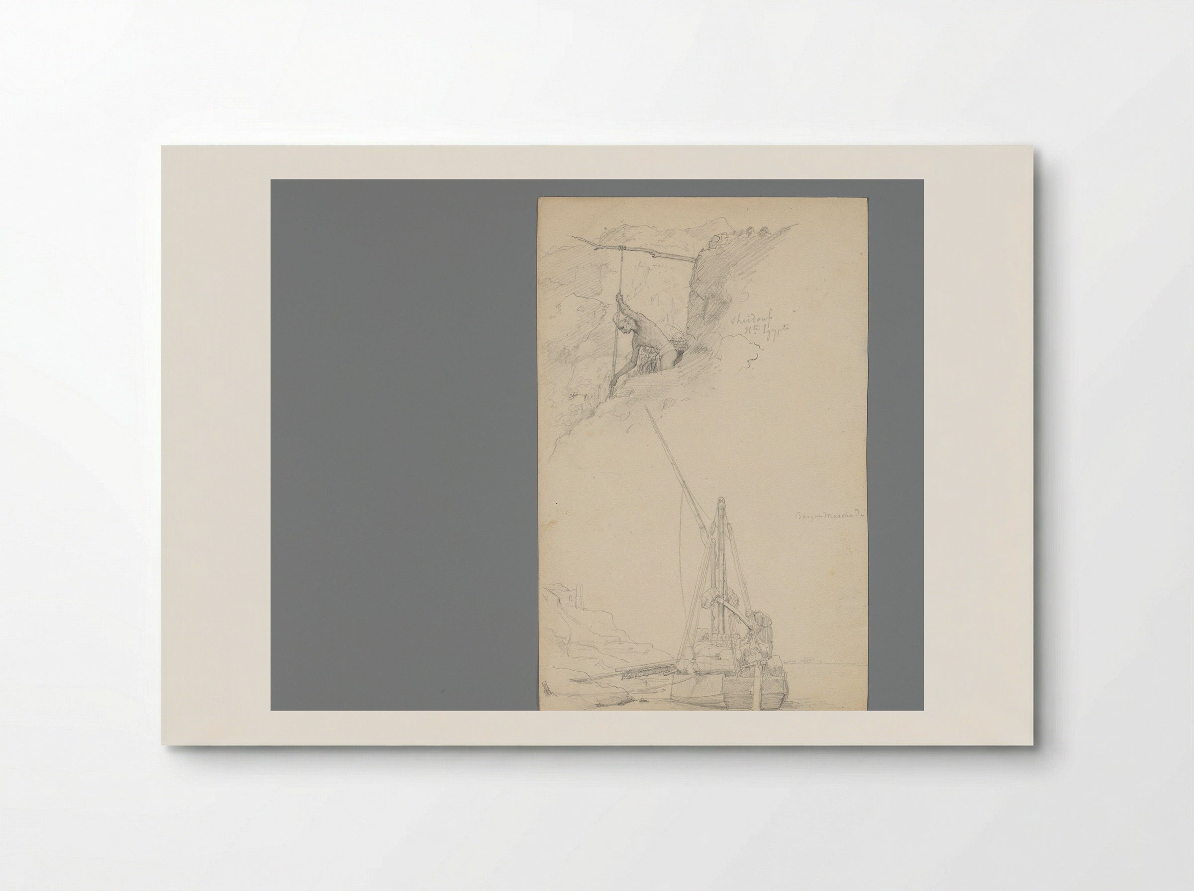 Compositie met waterhaler en vrachtscheepje - Willem de Famars Testas - Poster