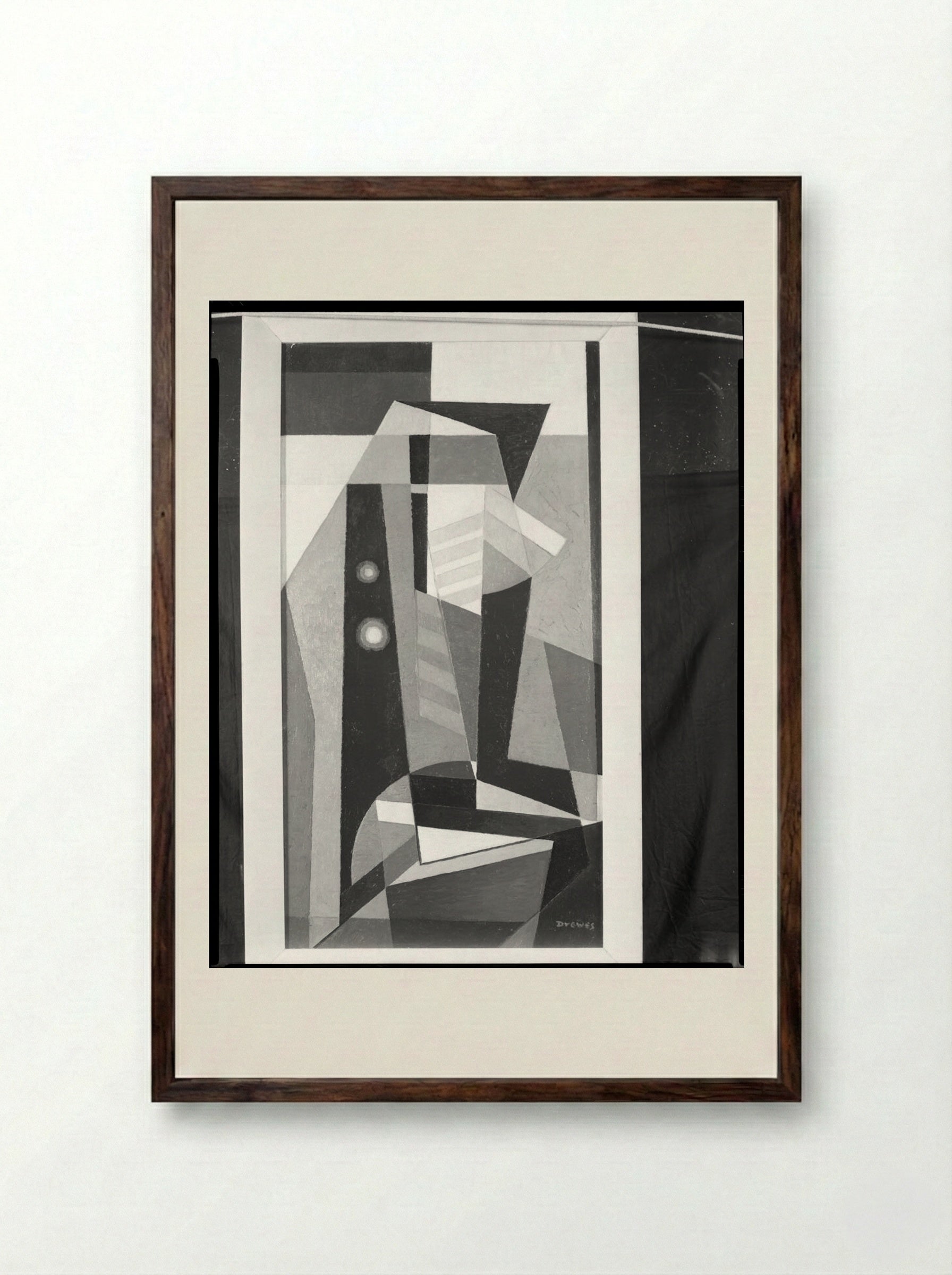 Composition 269 - Werner Drewes - Framed Print Dark Wood