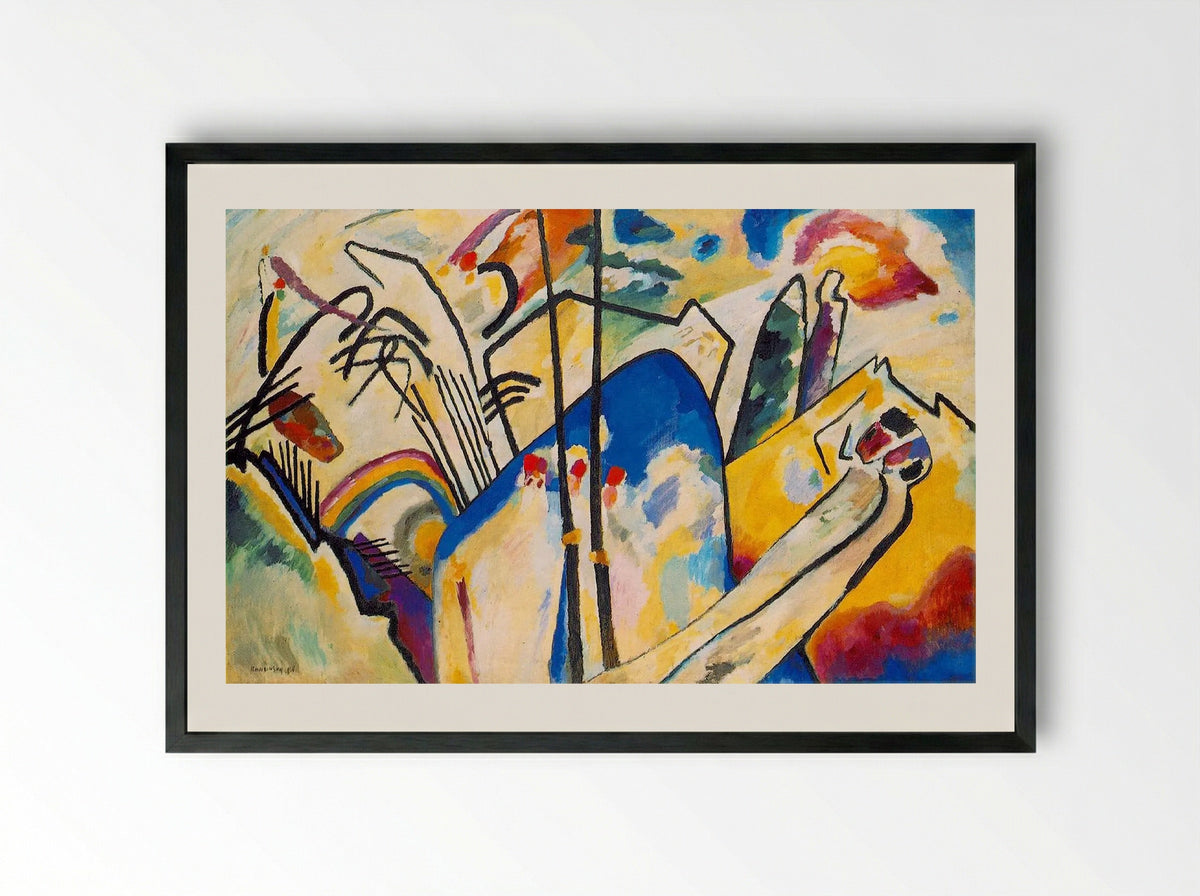 Composition IV - Wassily Kandinsky - Framed Print Black