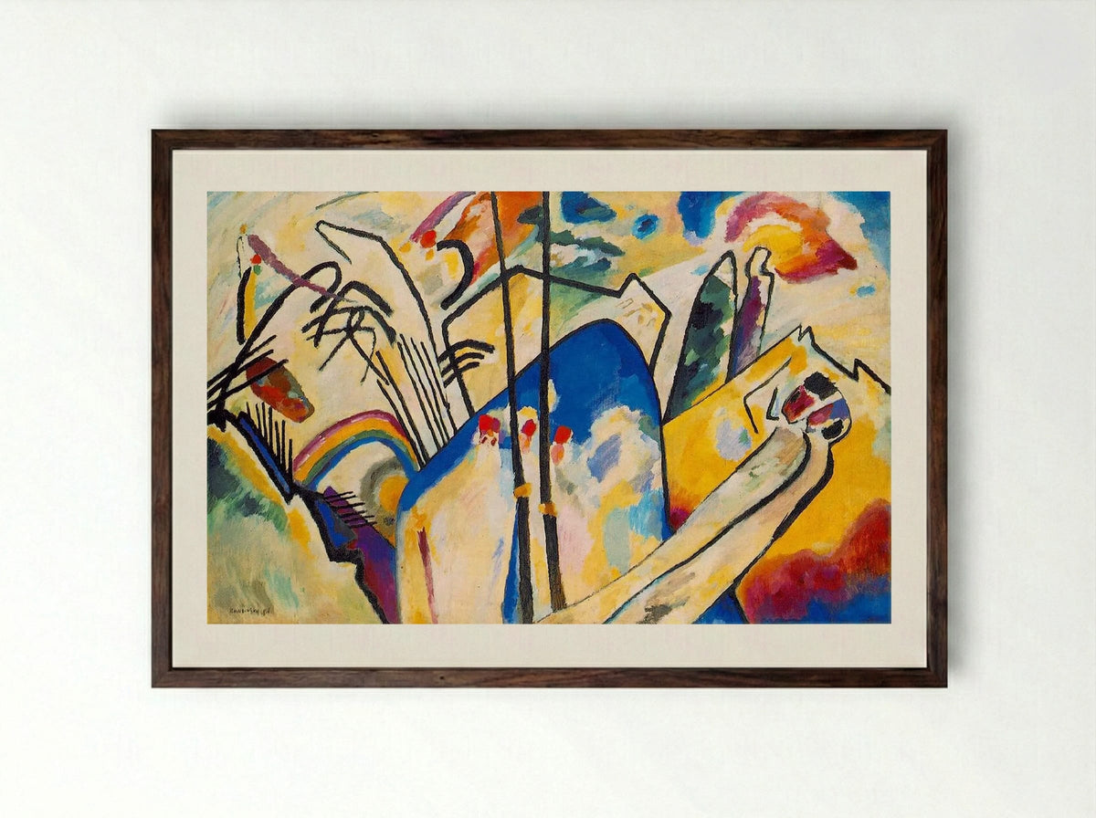 Composition IV - Wassily Kandinsky - Framed Print Dark Wood