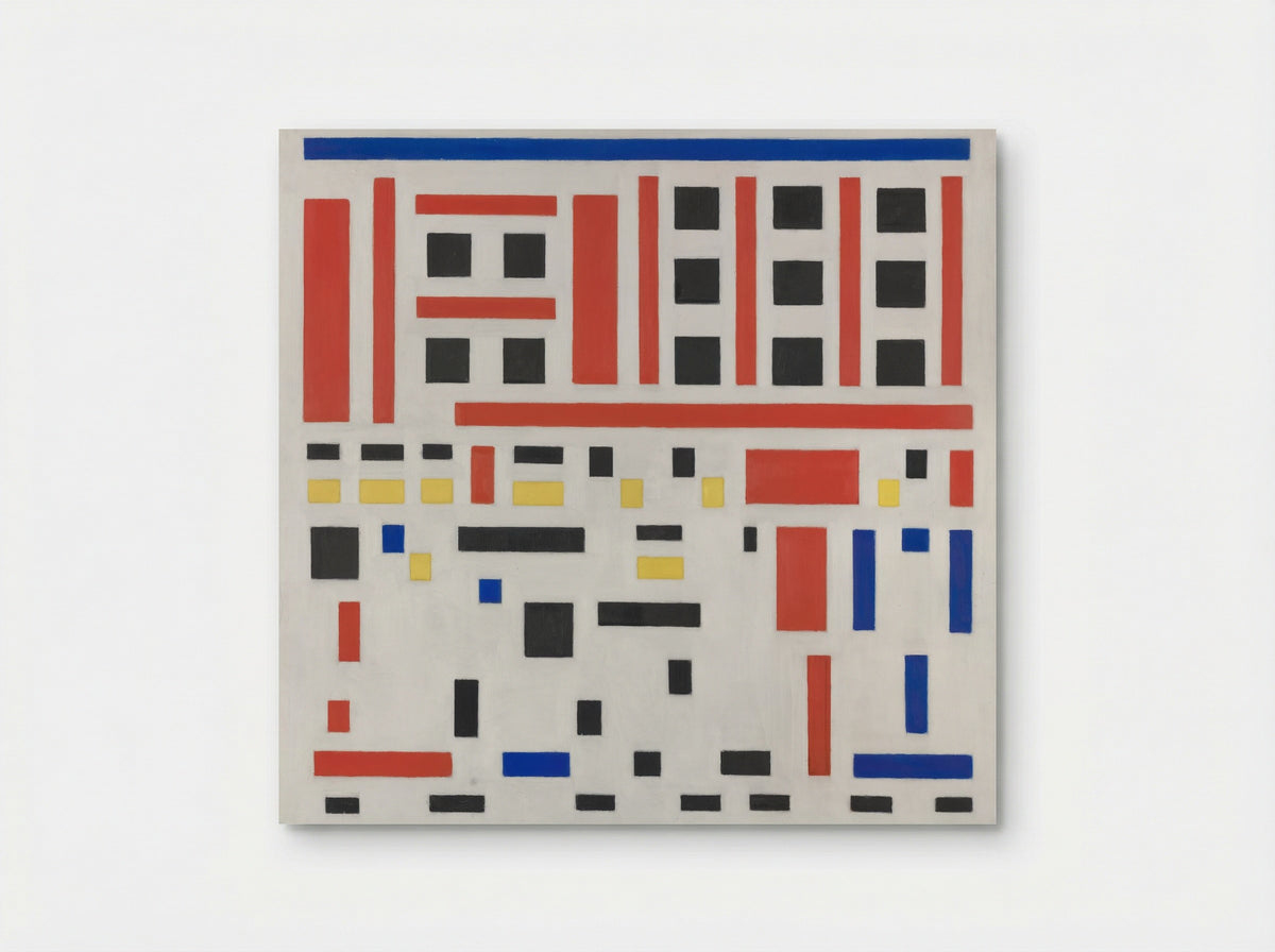 Composition No. 4 (Leaving The Factory) - Bart van der Leck - Poster