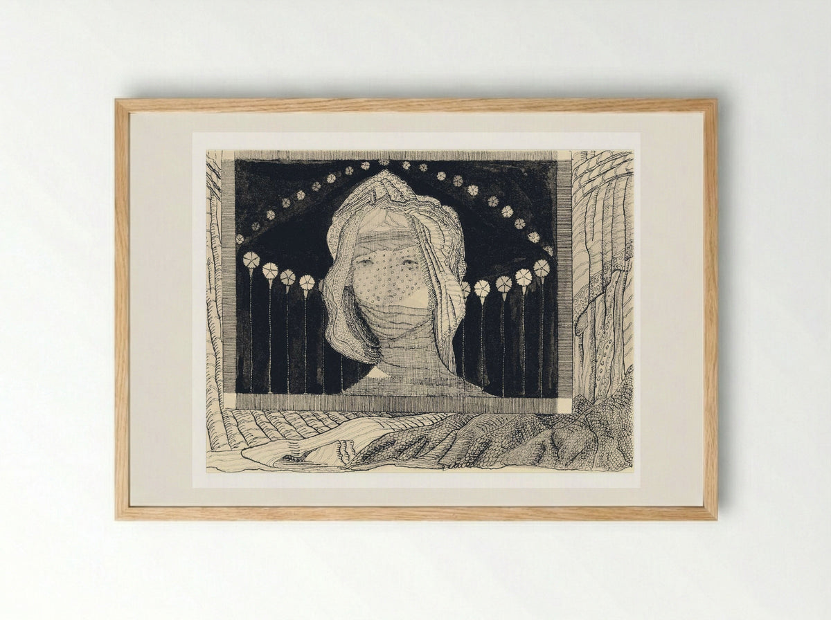Composition (Veiled Figure) - Mikalojus Konstantinas Čiurlionis - Framed Print Wood