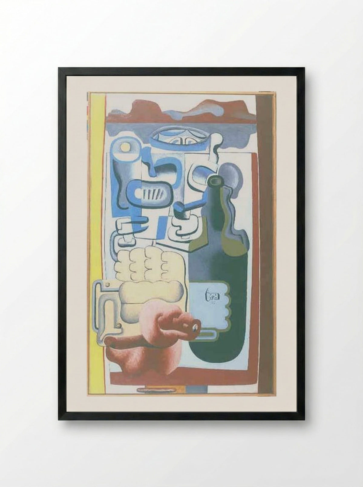 Composition avec la lune - Le Corbusier - Framed Print Black