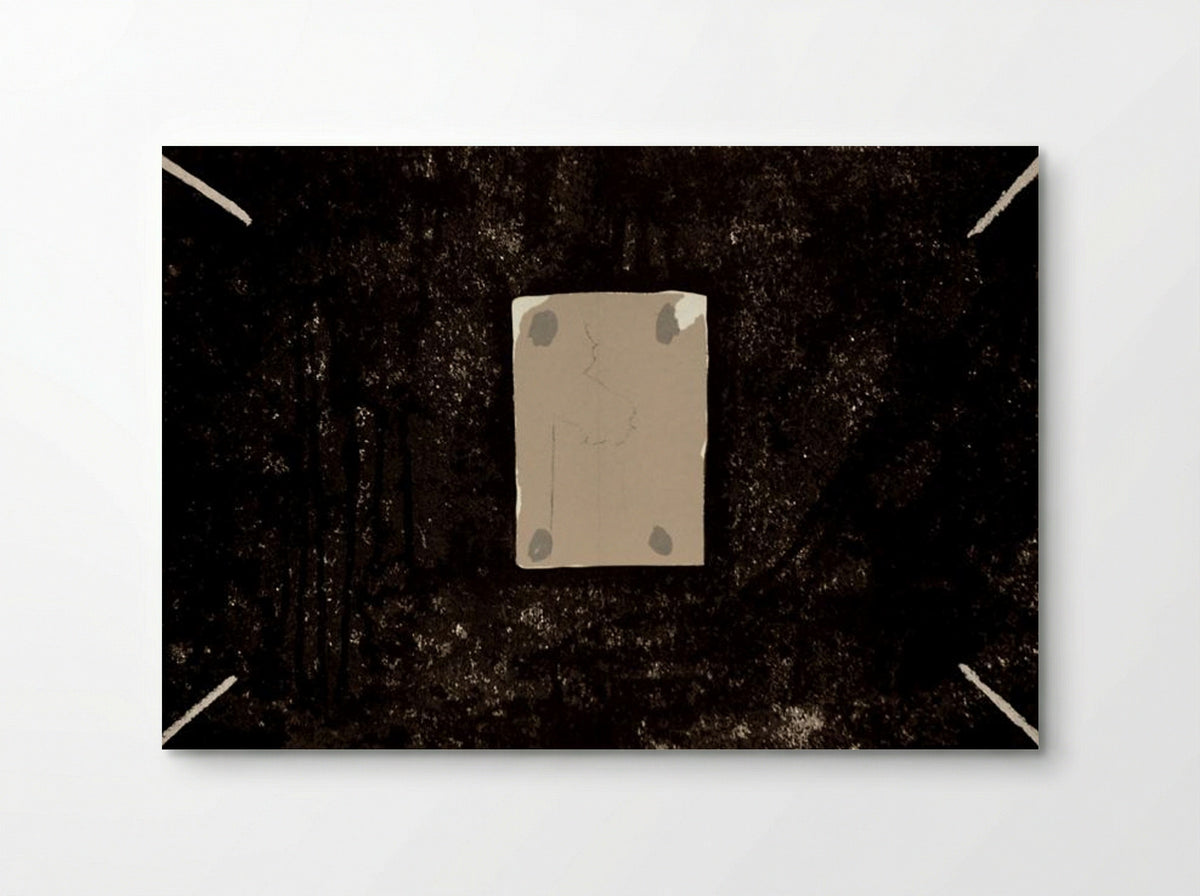 Composition in black, 3 grays, and bluish - Antoni Tàpies - Poster