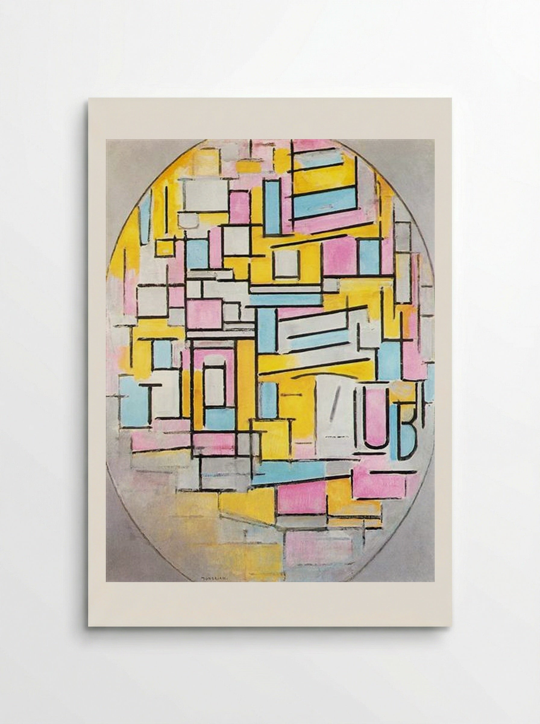 Composition with Oval in Color Planes II - Piet Mondrian - Poster
