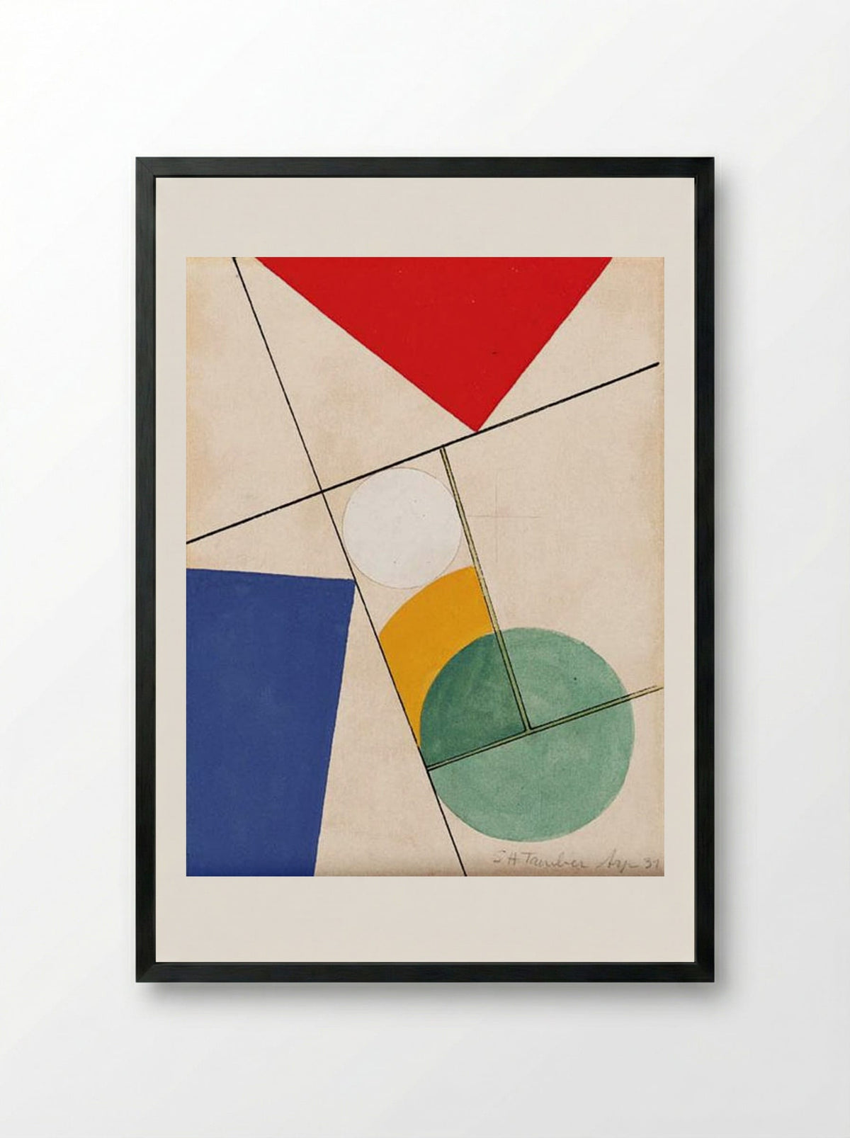 Composition - Sophie Taeuber-Arp - Framed Print Black