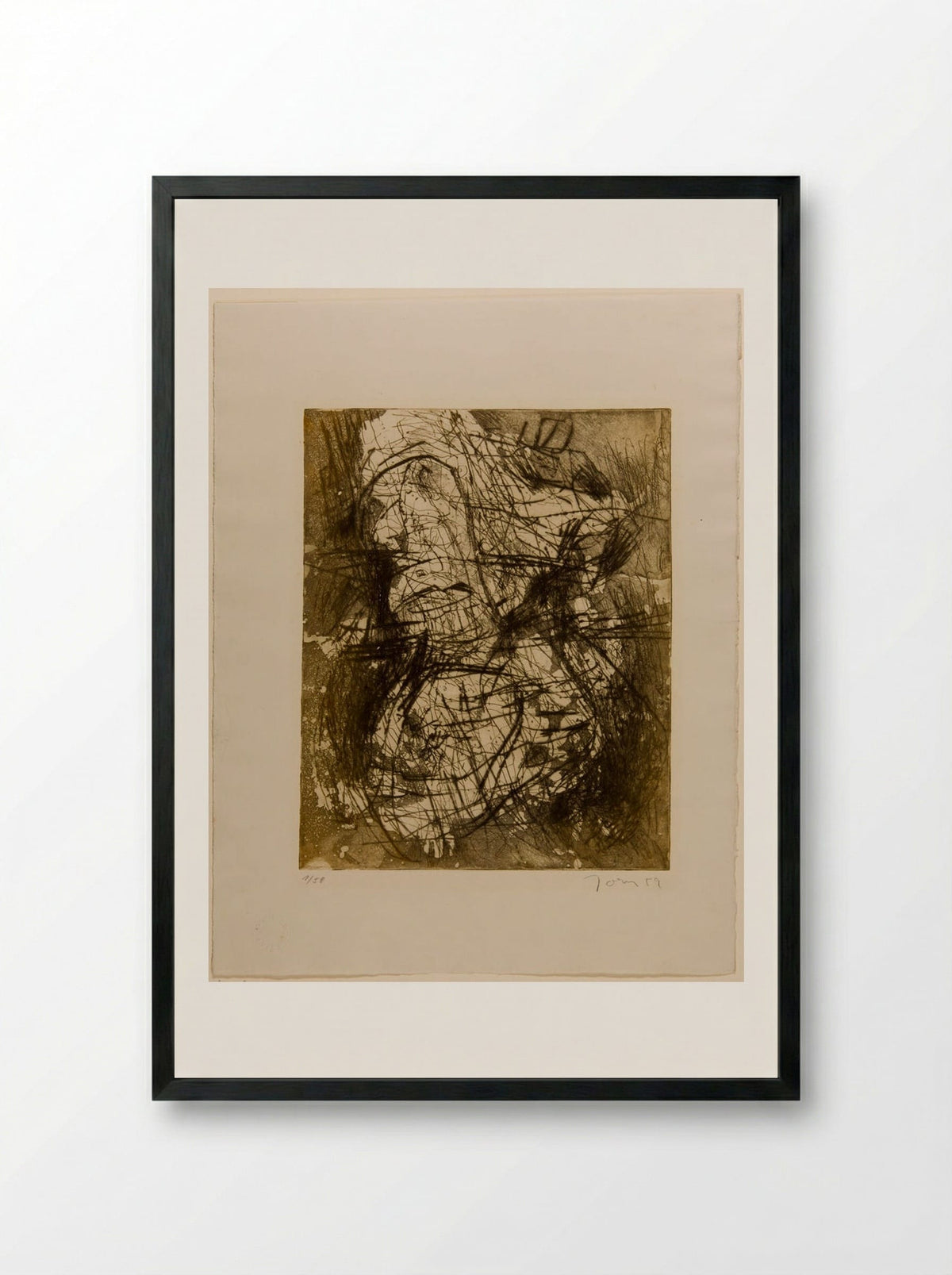 Composition - Asger Jorn - Framed Print Black
