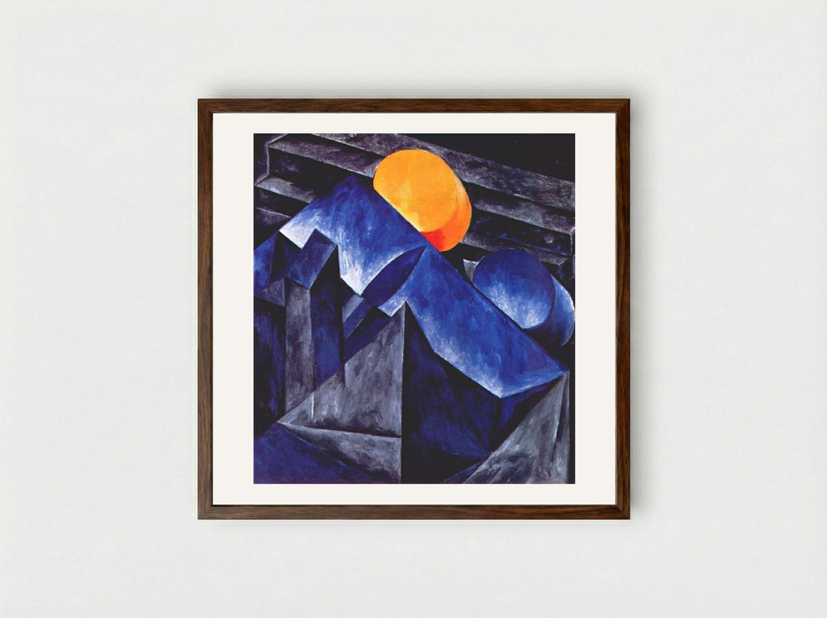 Composition - Natalia Goncharova - Framed Print Dark Wood