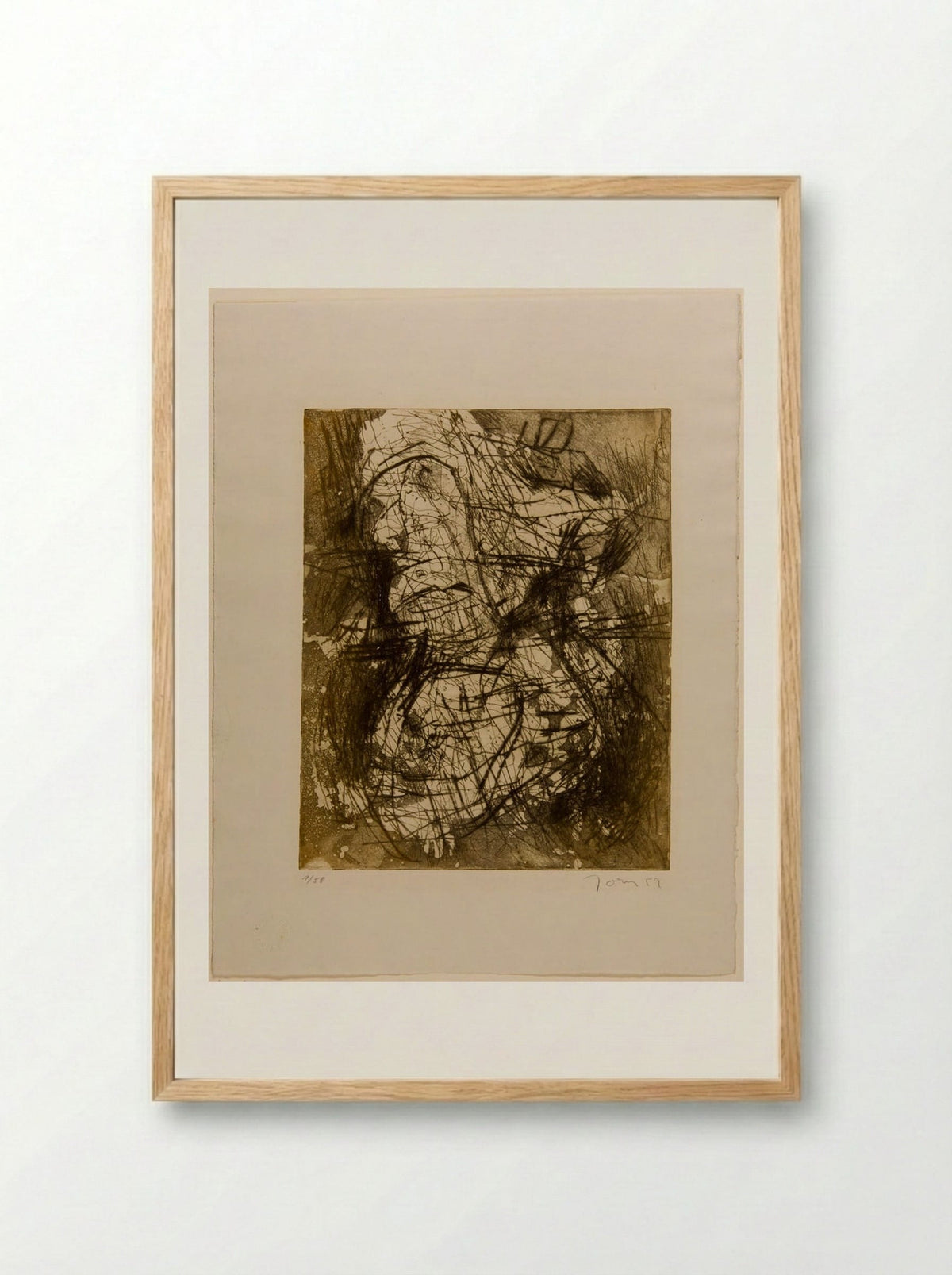 Composition - Asger Jorn - Framed Print Wood