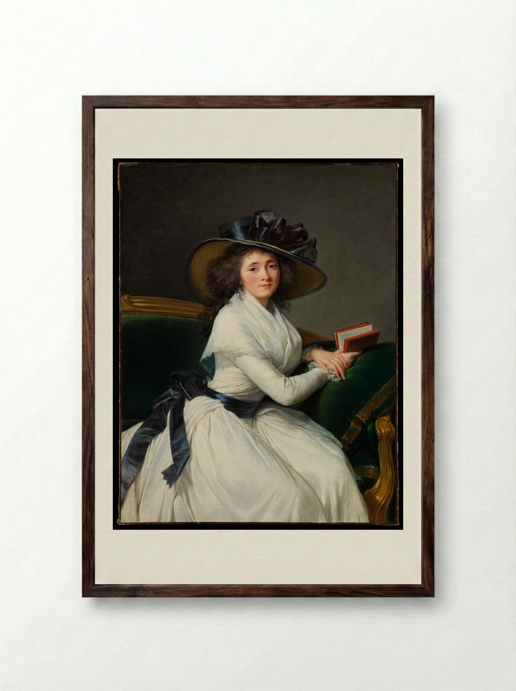 Comtesse de la Châtre - Elisabeth Louise Vigée Le Brun - Framed Print Dark Wood