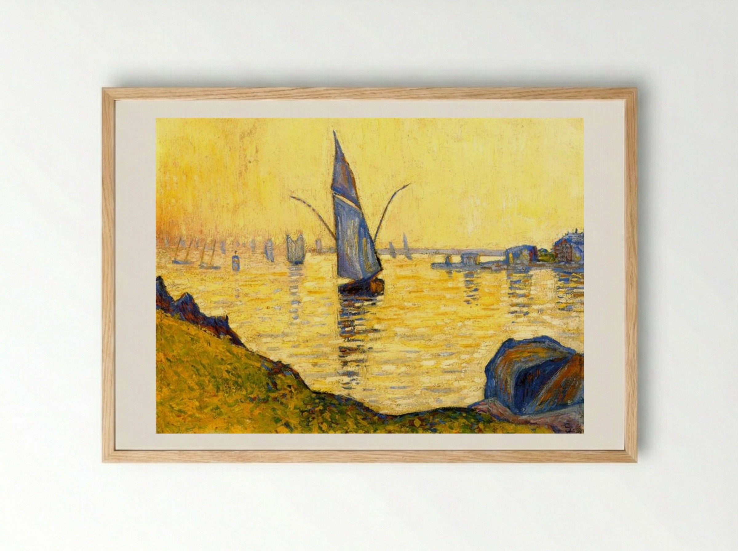 Concarneau, Study - Paul Signac - Framed Print Wood