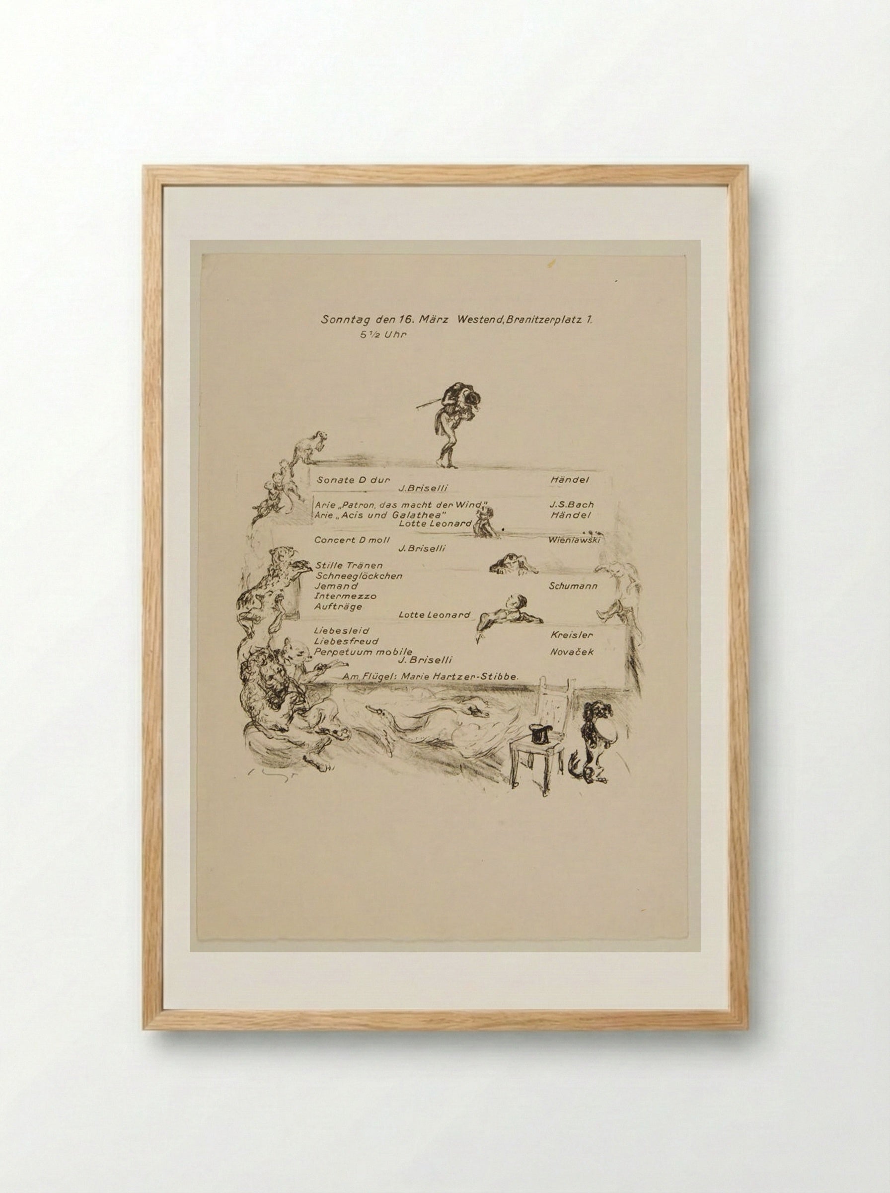 Concert Programme - Max Slevogt - Framed Print Wood