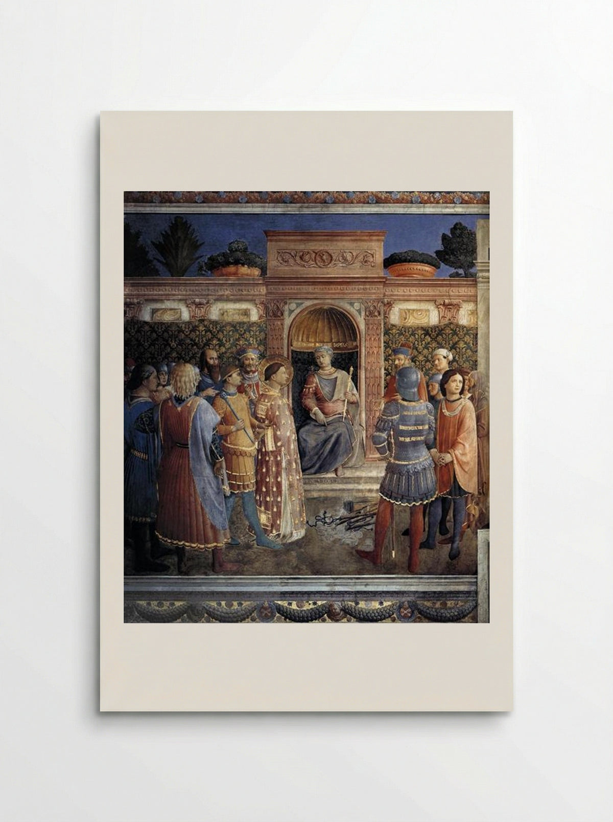 Condemnation of St. Lawrence by the Emperor Valerian - Fra Angelico - Poster