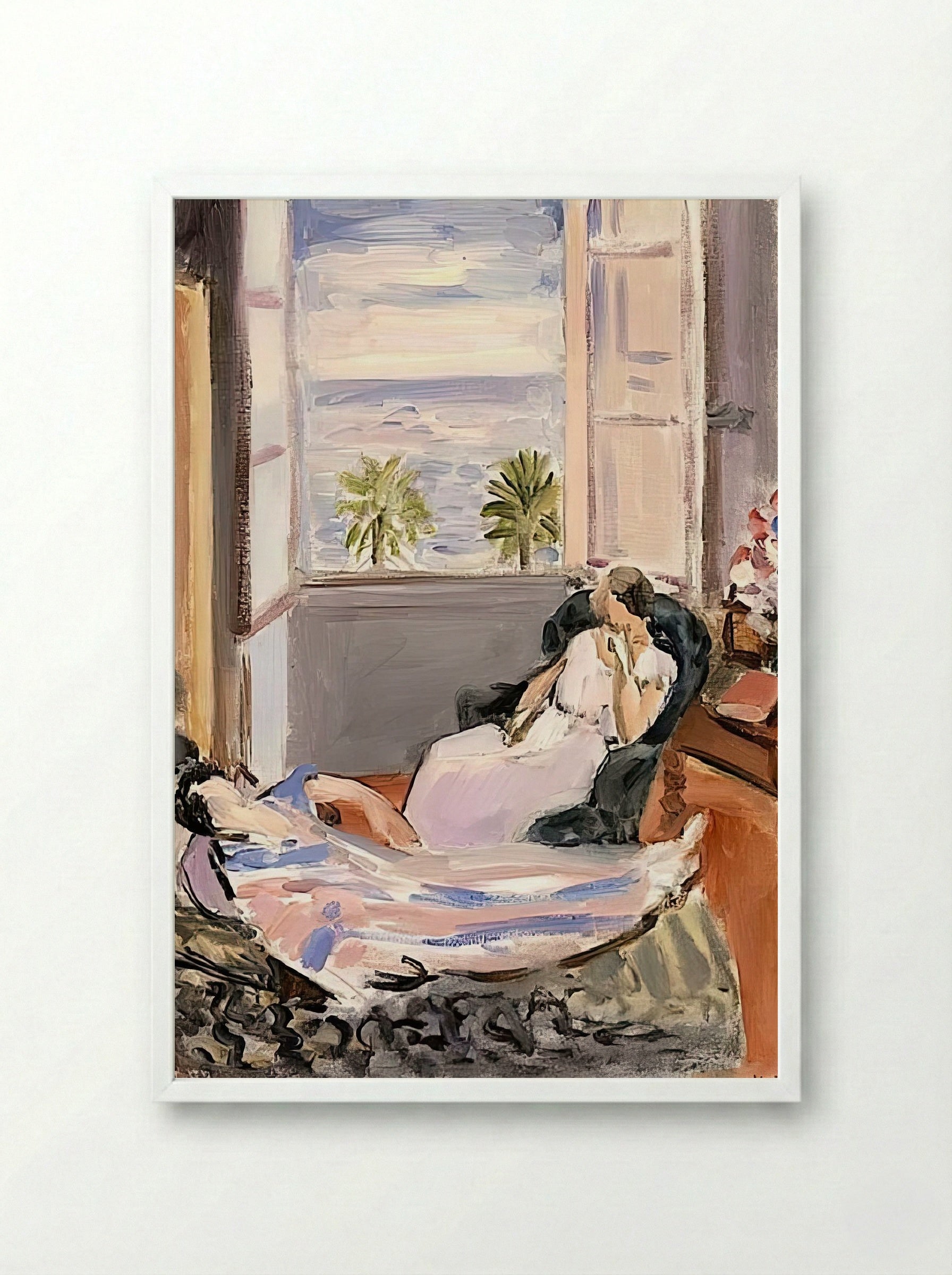 Confidence by Henri Matisse – Fauvist Figurative Expression Print - Framed Print White