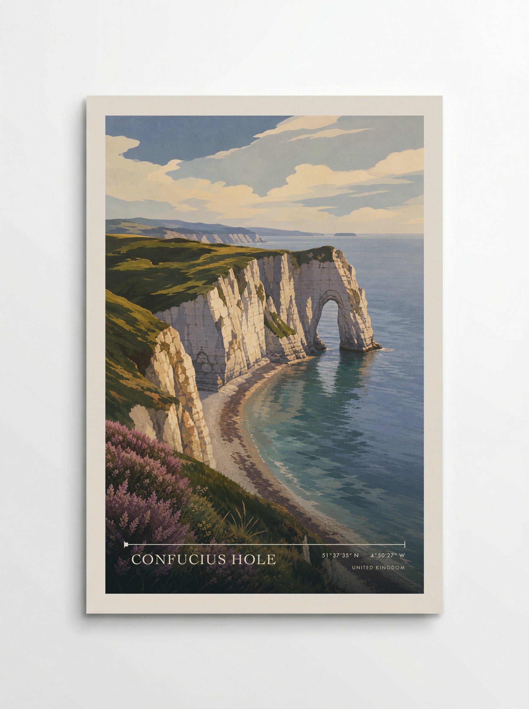Confucius Hole United Kingdom Travel Poster - Poster