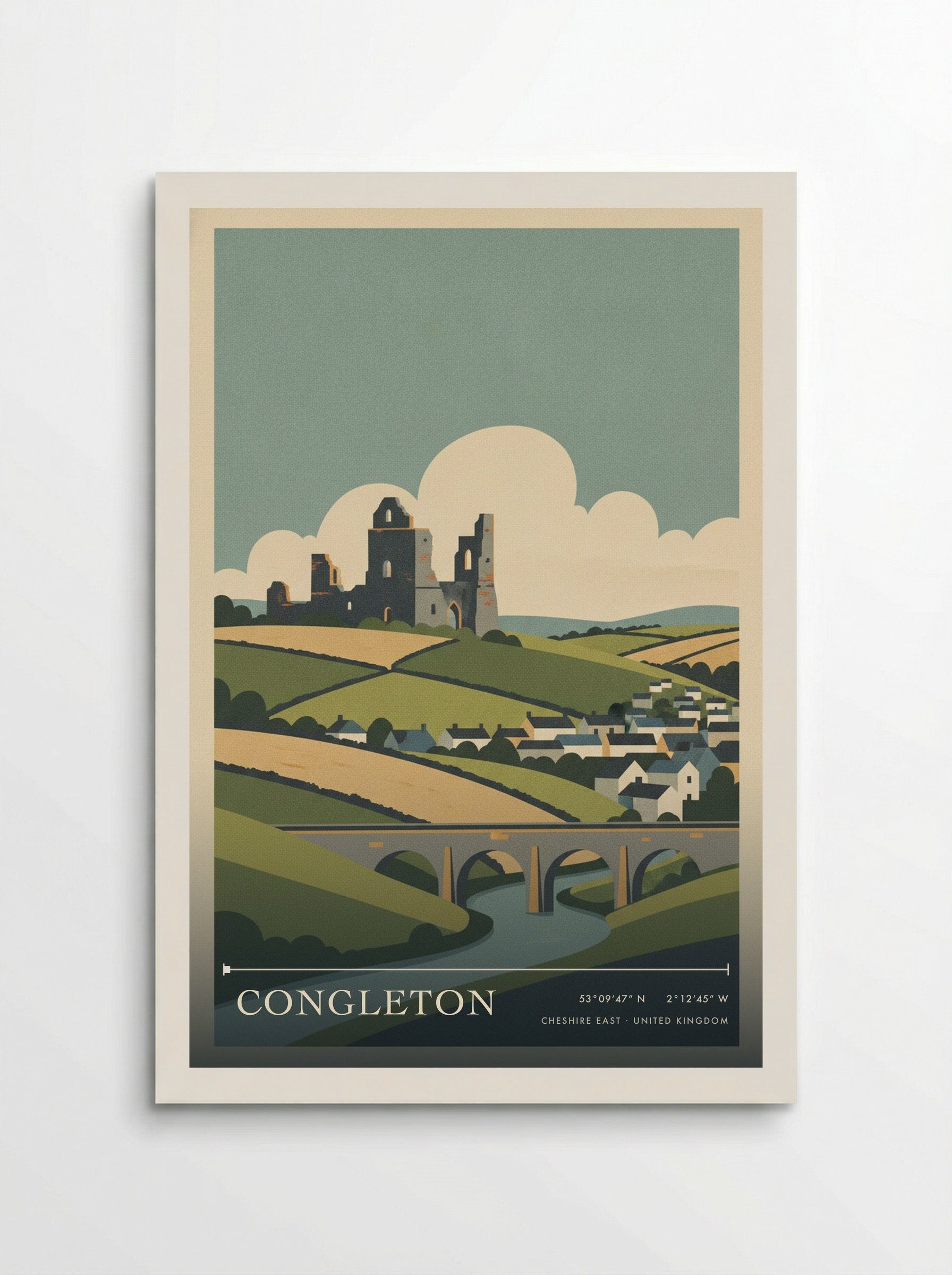 Congleton Cheshire East United Kingdom Travel Poster - Poster