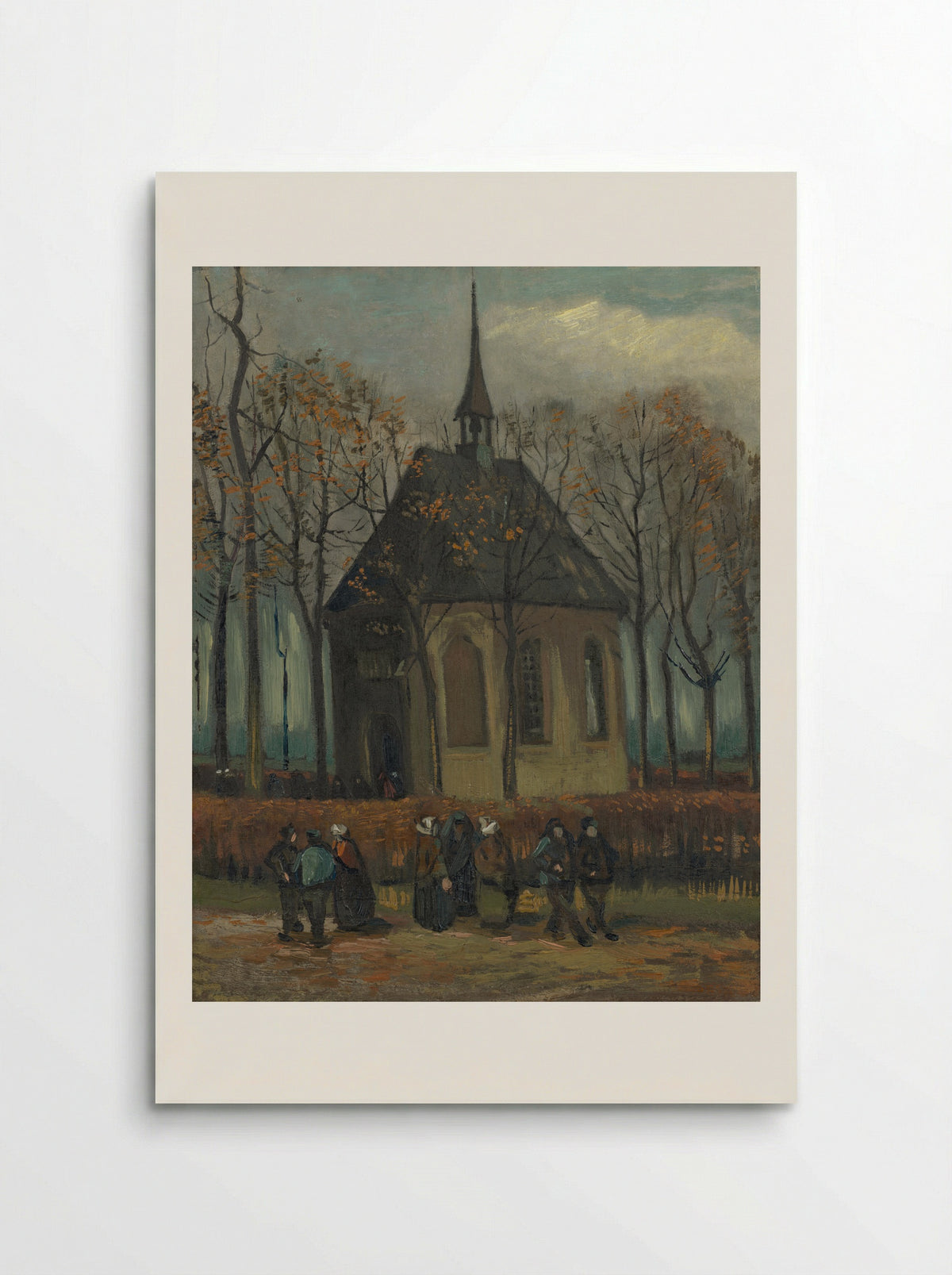 Congregation Leaving the Reformed Church in Nuenen - Vincent van Gogh - Poster