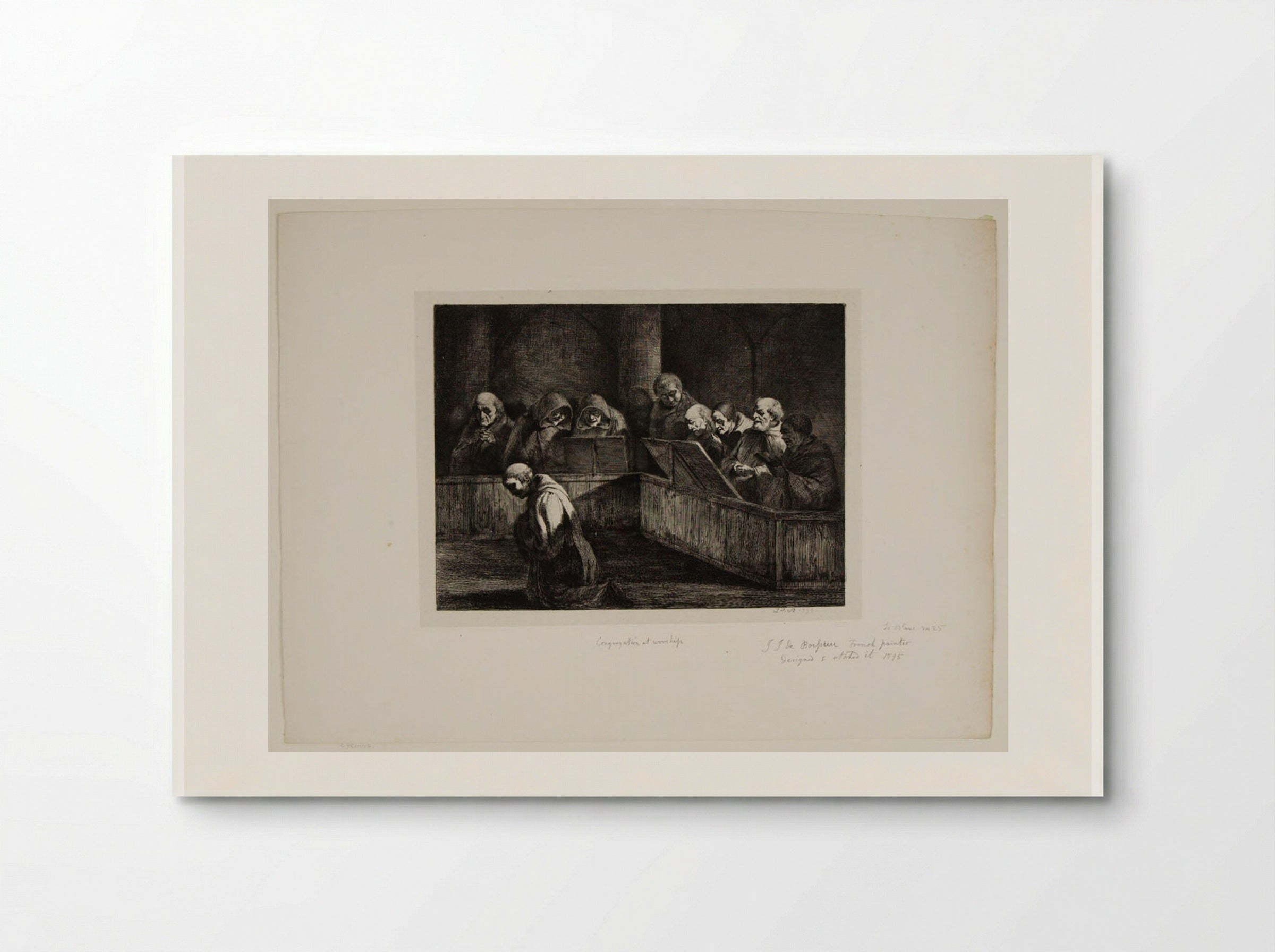 Congregation at Worship - Jean-Jacques de Boissieu - Poster