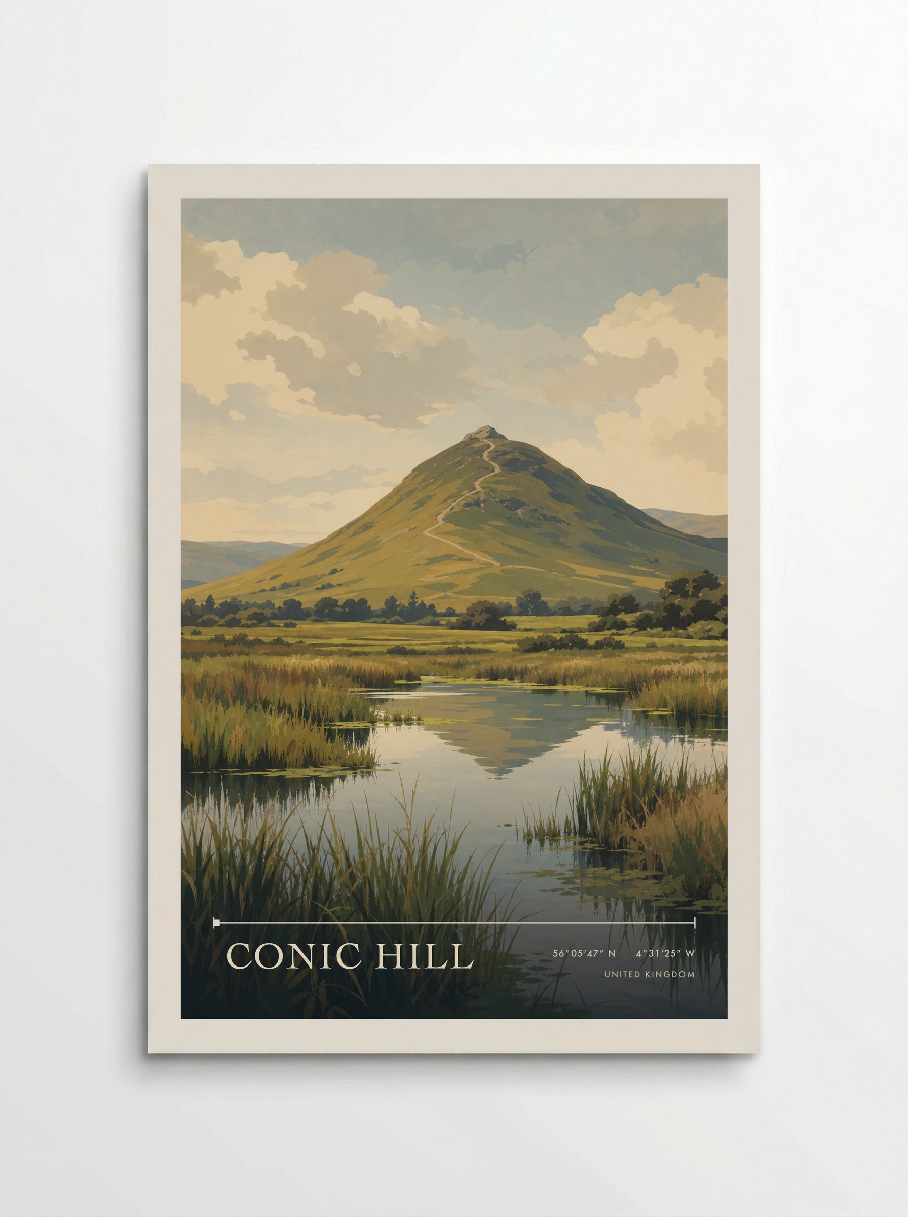 Conic Hill United Kingdom Travel Poster - Poster
