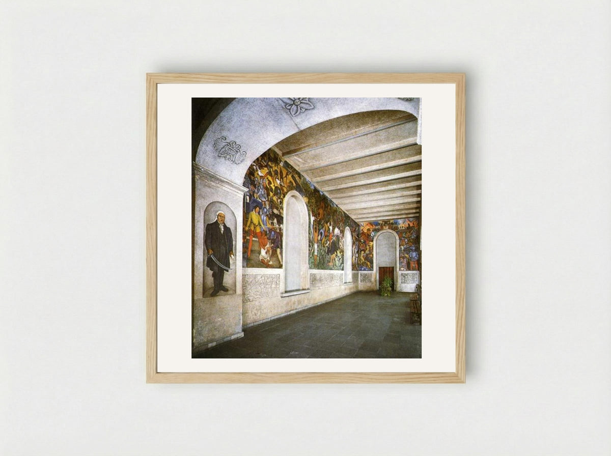 Conquest and Revolution - Diego Rivera - Framed Print Wood