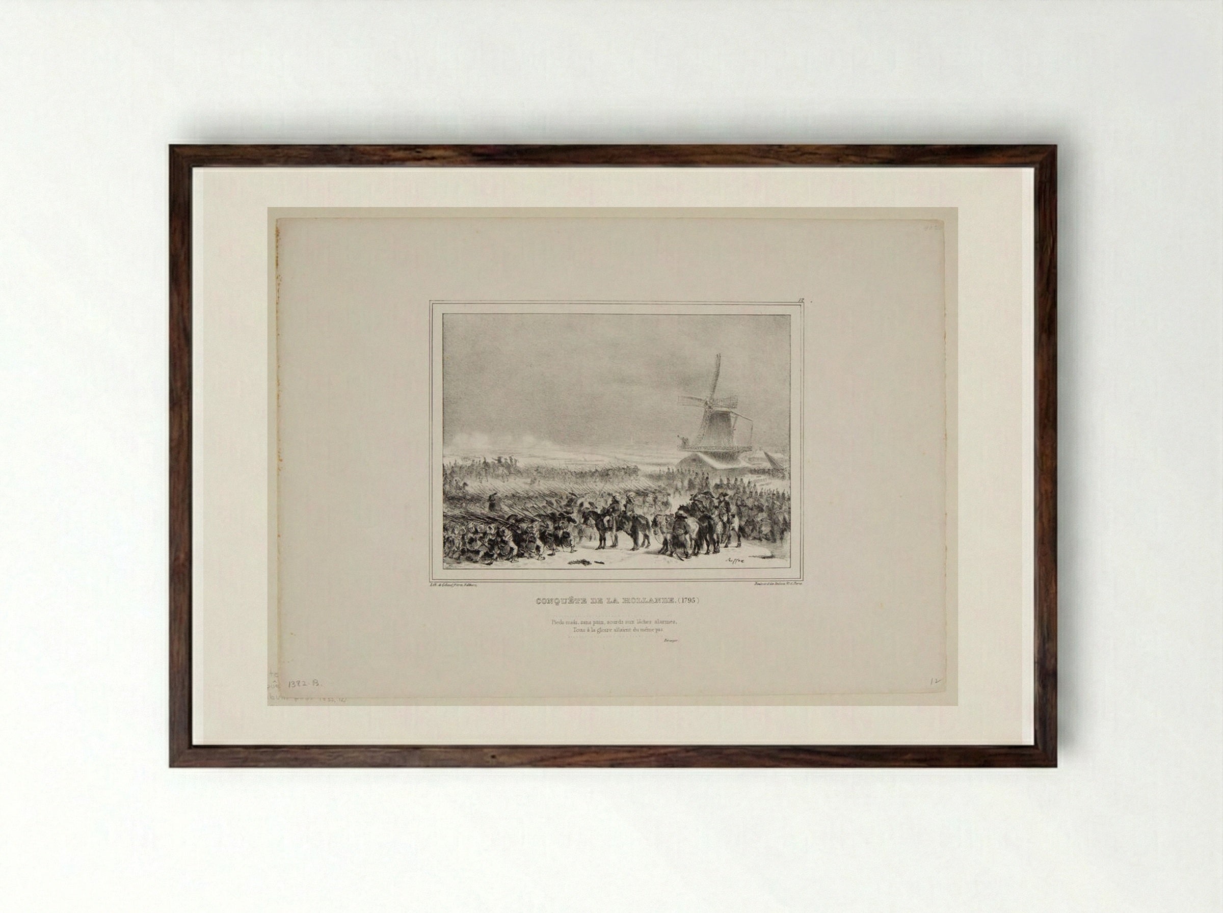 Conquest of Holland, 1795 - Denis-Auguste-Marie Raffet - Framed Print Dark Wood