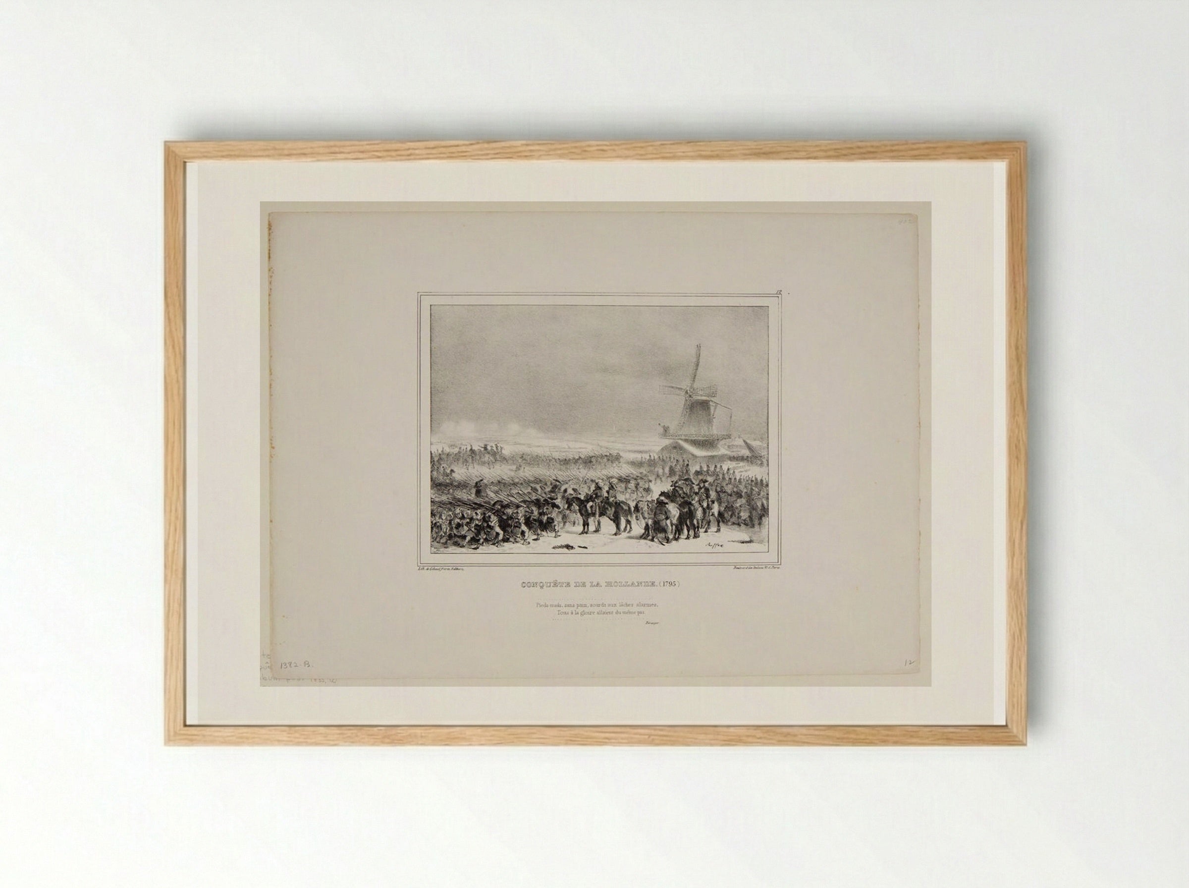 Conquest of Holland, 1795 - Denis-Auguste-Marie Raffet - Framed Print Wood