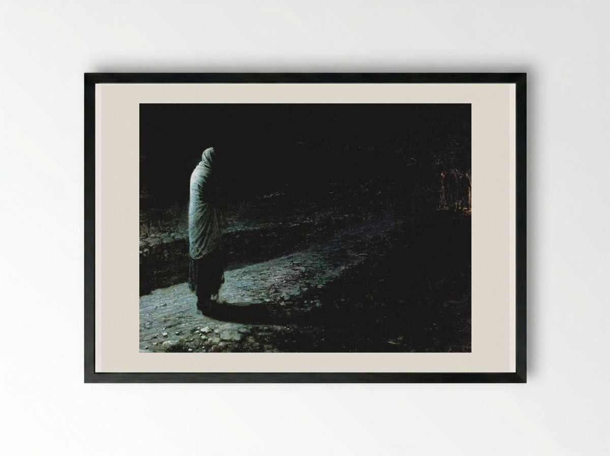 Conscience: Judas - Nikolai Ge - Framed Print Black