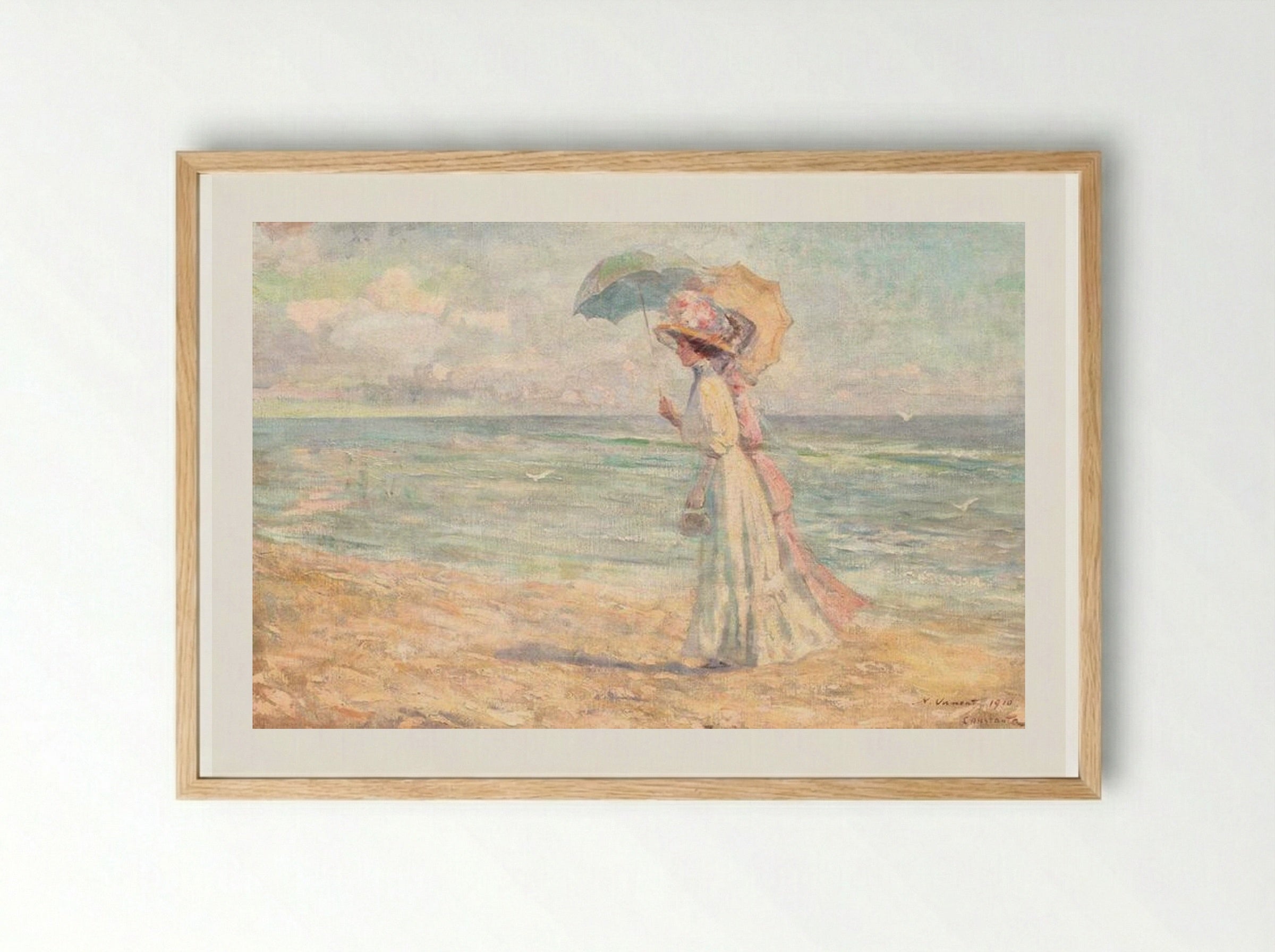 Constanța Promenade - Nicolae Vermont - Framed Print Wood