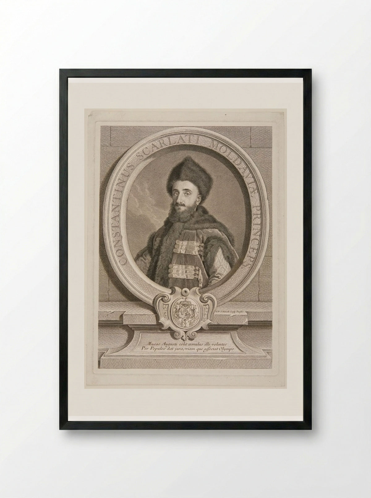 Constantine Moldavi, Prince of Scarlati - Georg Friedrich Schmidt - Framed Print Black