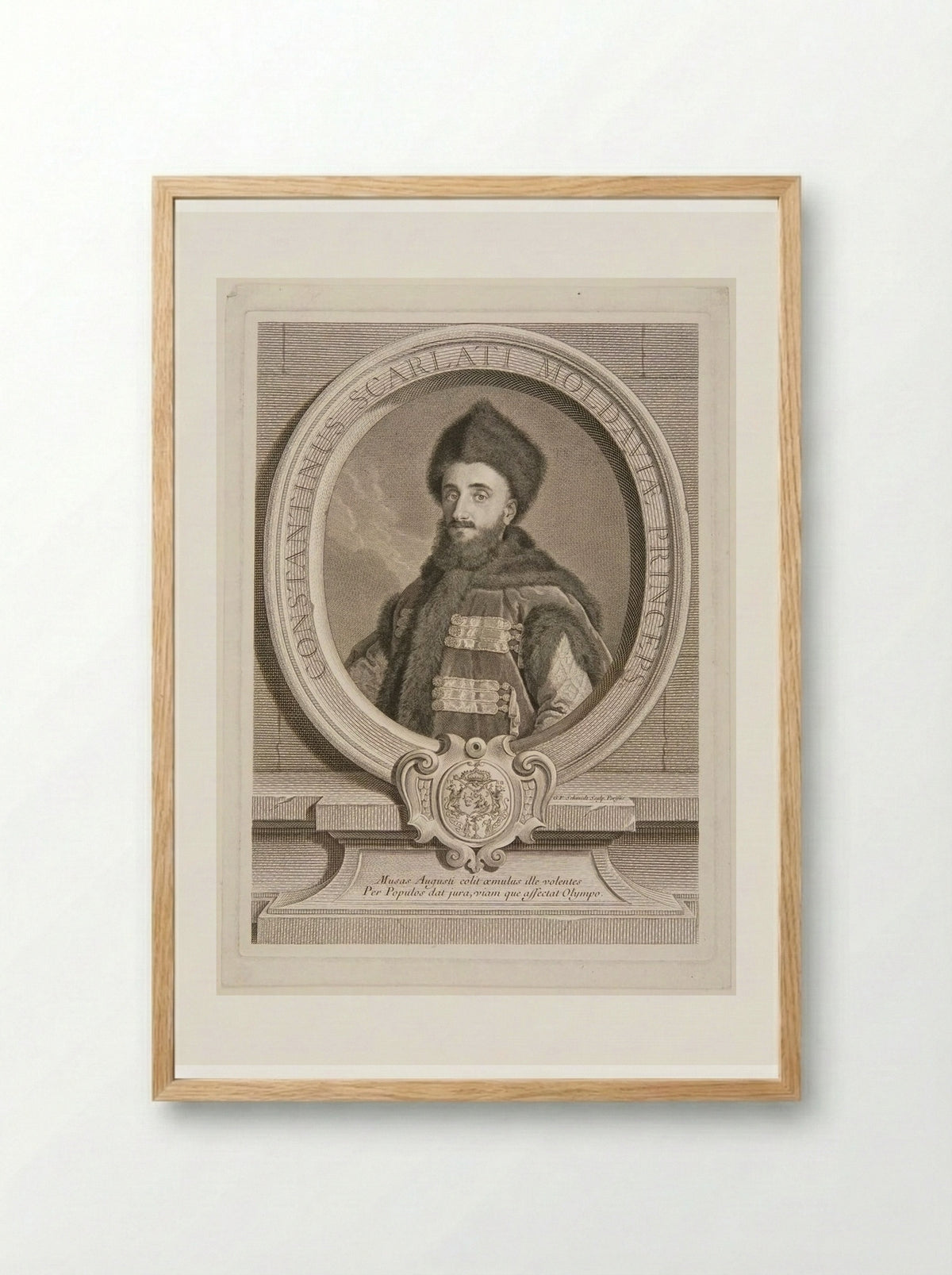 Constantine Moldavi, Prince of Scarlati - Georg Friedrich Schmidt - Framed Print Wood