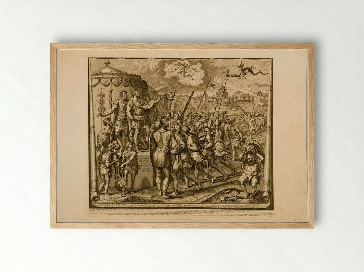 Constantine's Address to his Troops - Francesco Faraone Aquila - Framed Print Wood