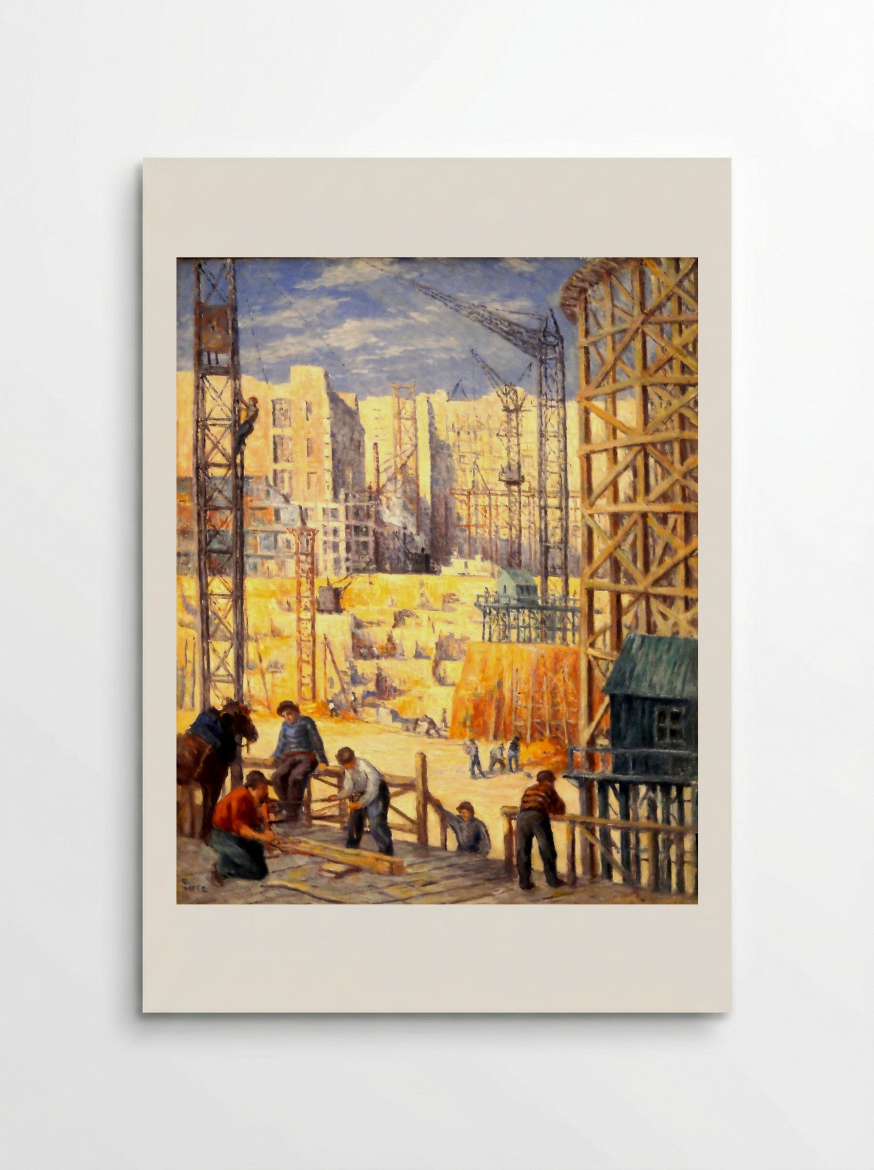 Construction Quai De Passy - Maximilien Luce - Poster