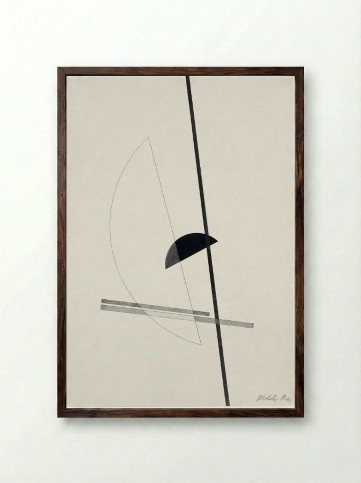 Construction - László Moholy-Nagy - Framed Print Dark Wood