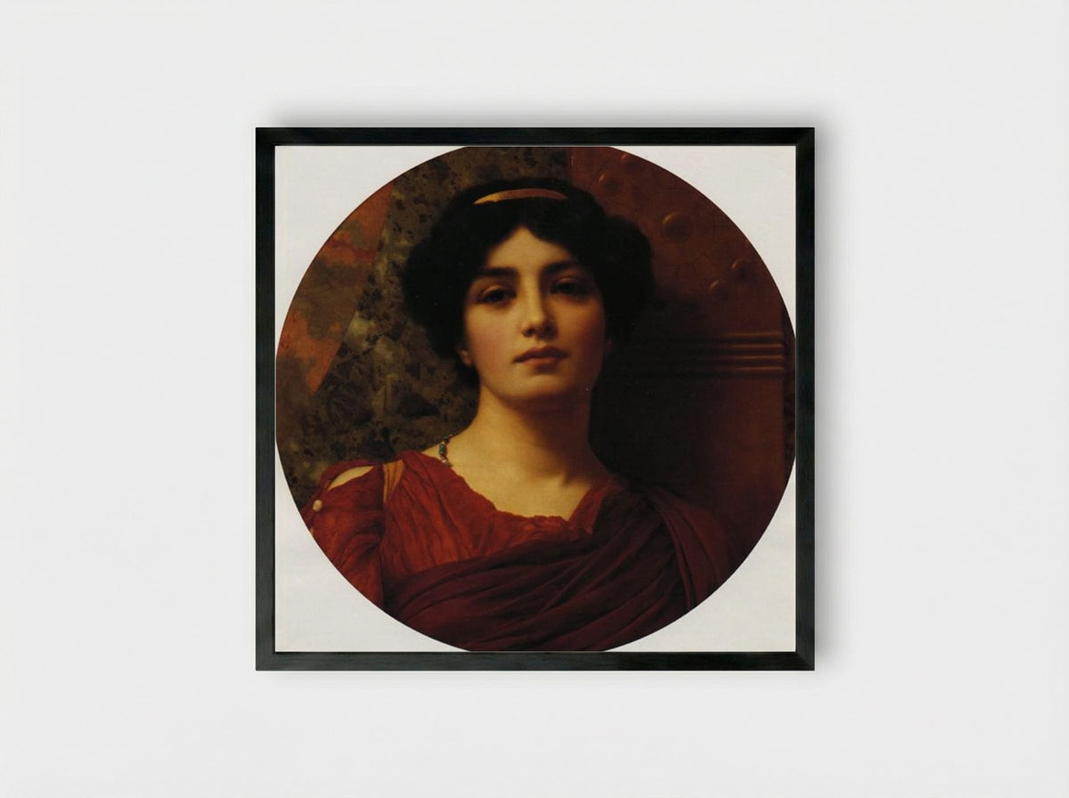Contemplation - John William Godward - Framed Print Black