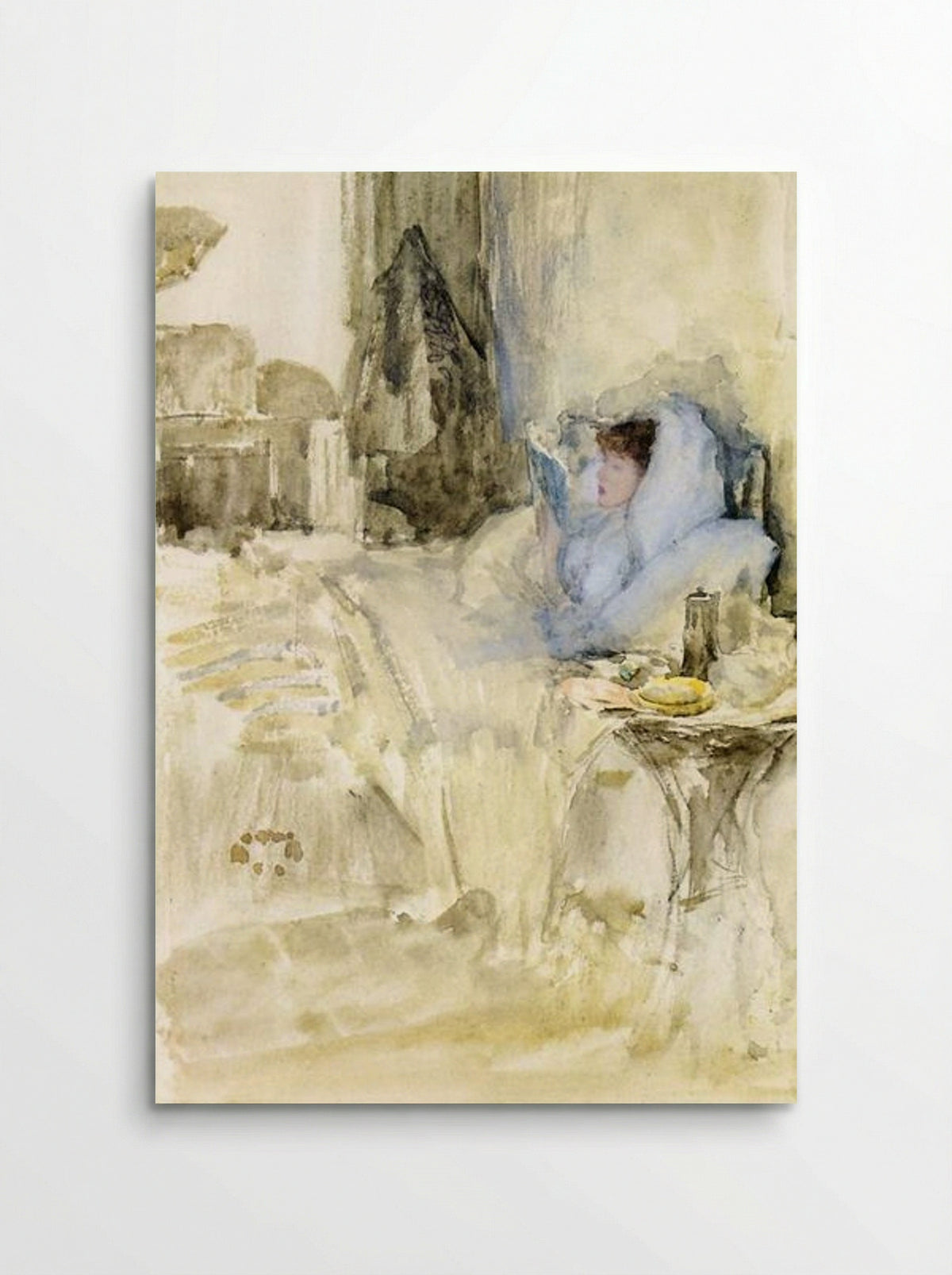 Convalescent (aka Petit Dejeuner; note in opal) - James McNeill Whistler - Poster