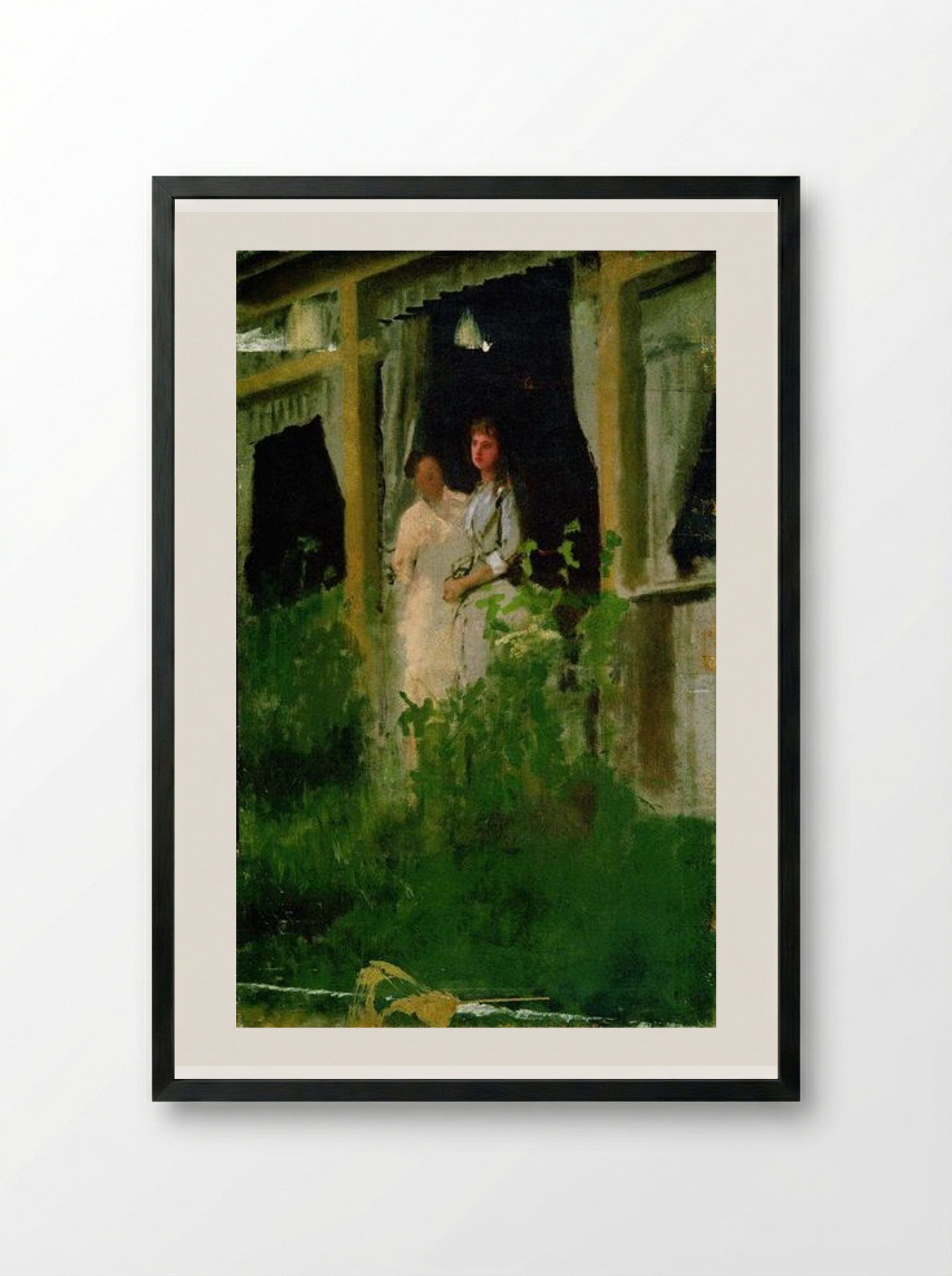 Convalescent - Ivan Kramskoy - Framed Print Black