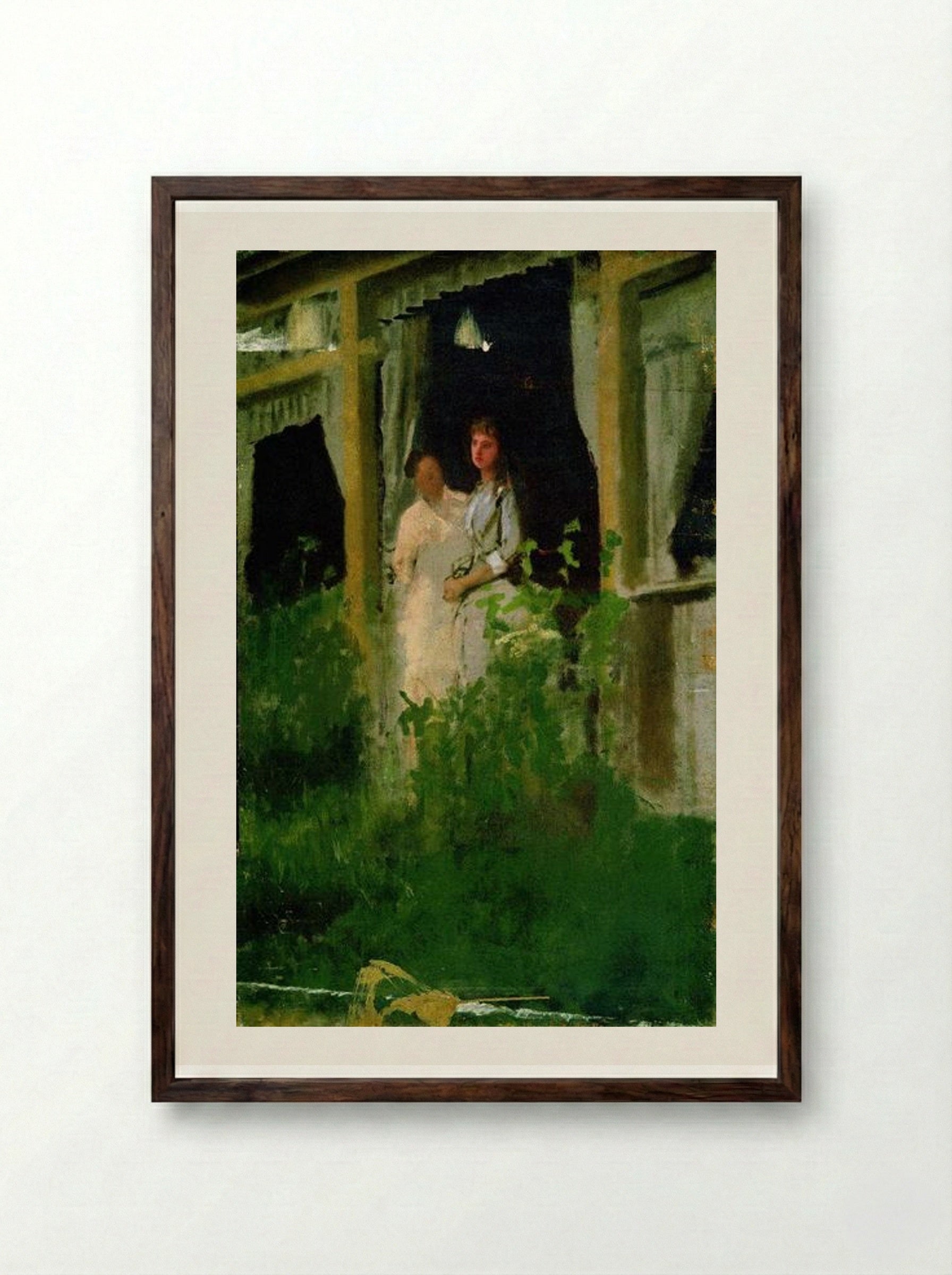 Convalescent - Ivan Kramskoy - Framed Print Dark Wood