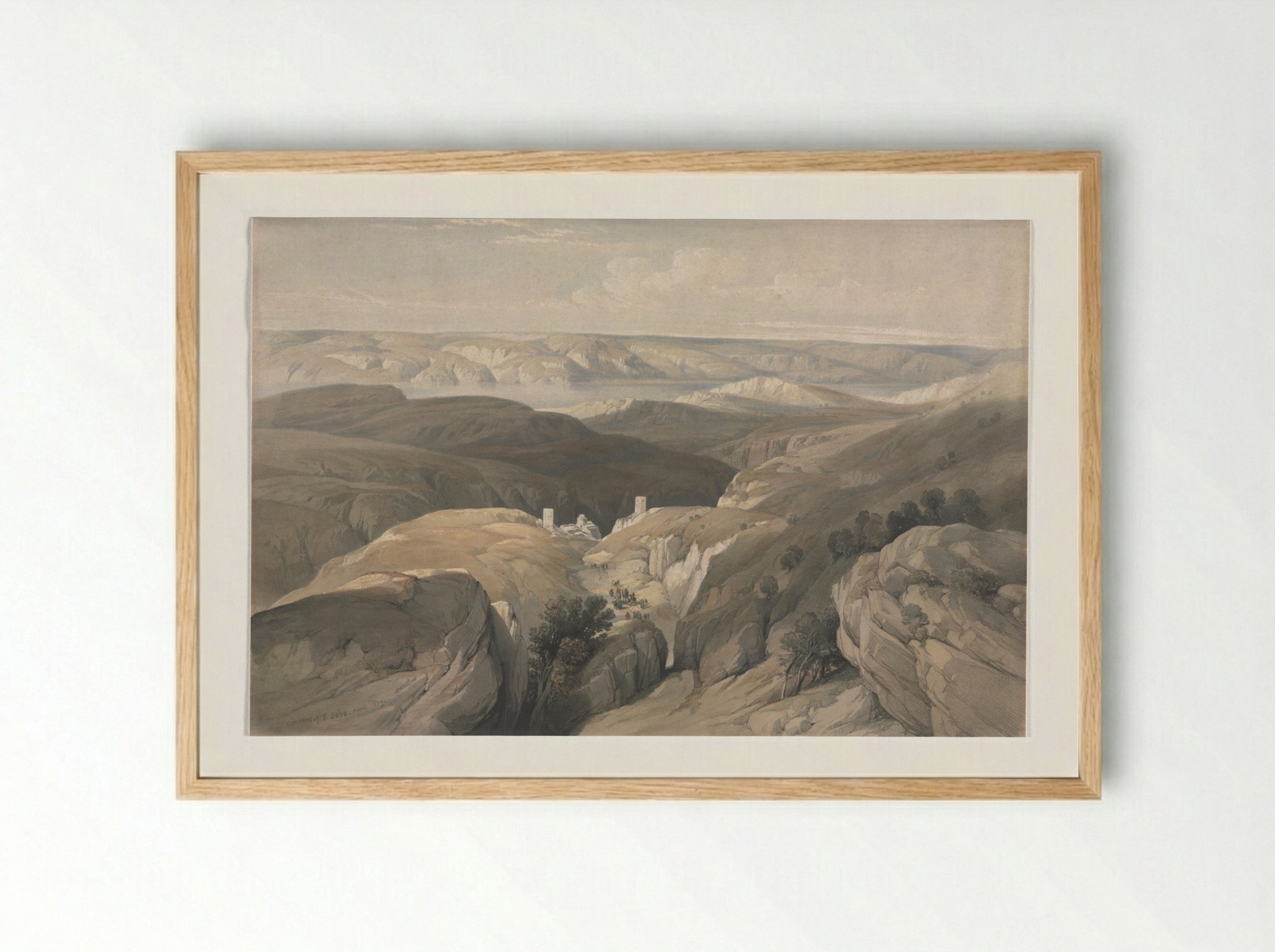 Convent of St. Saba - David Roberts - Framed Print Wood