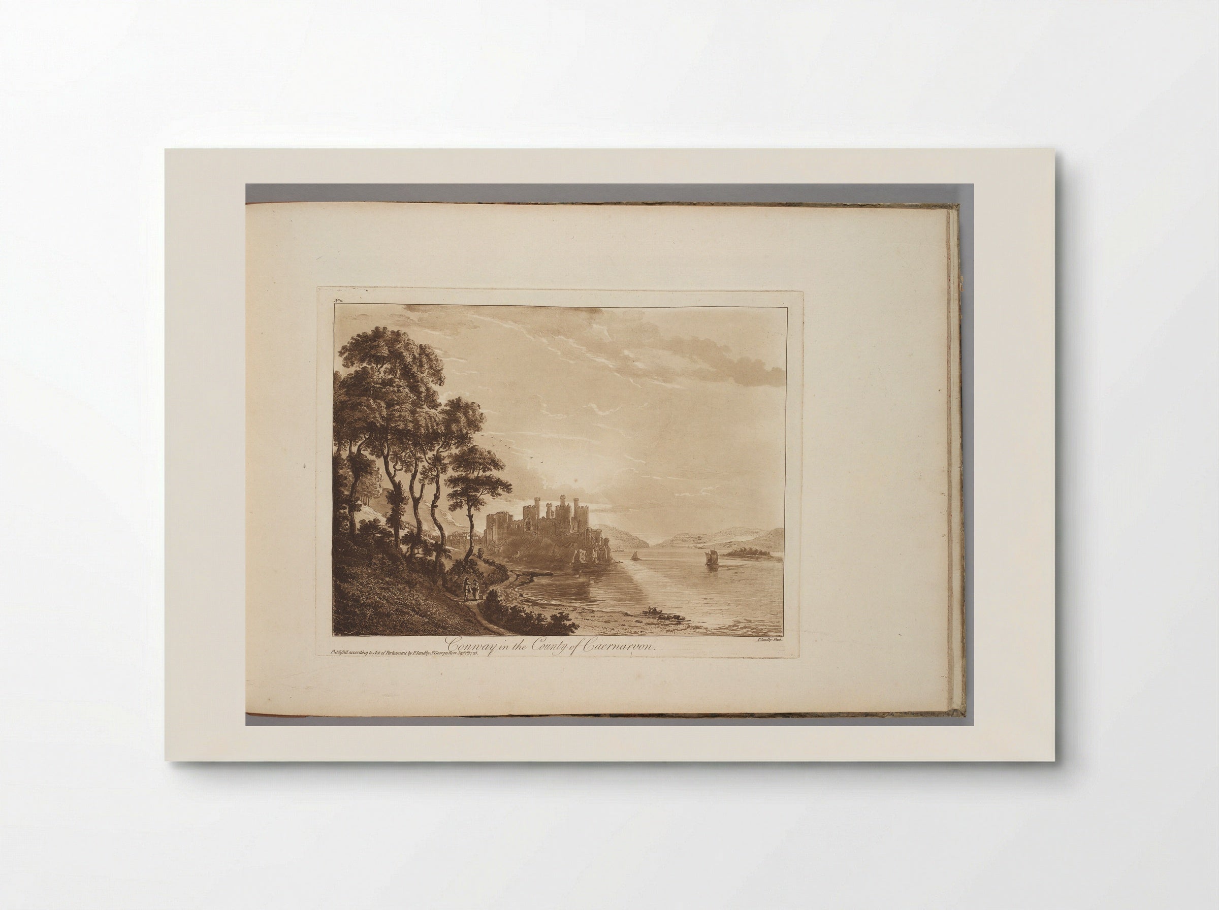 Conway in the County of Caernarvon - Paul Sandby - Poster
