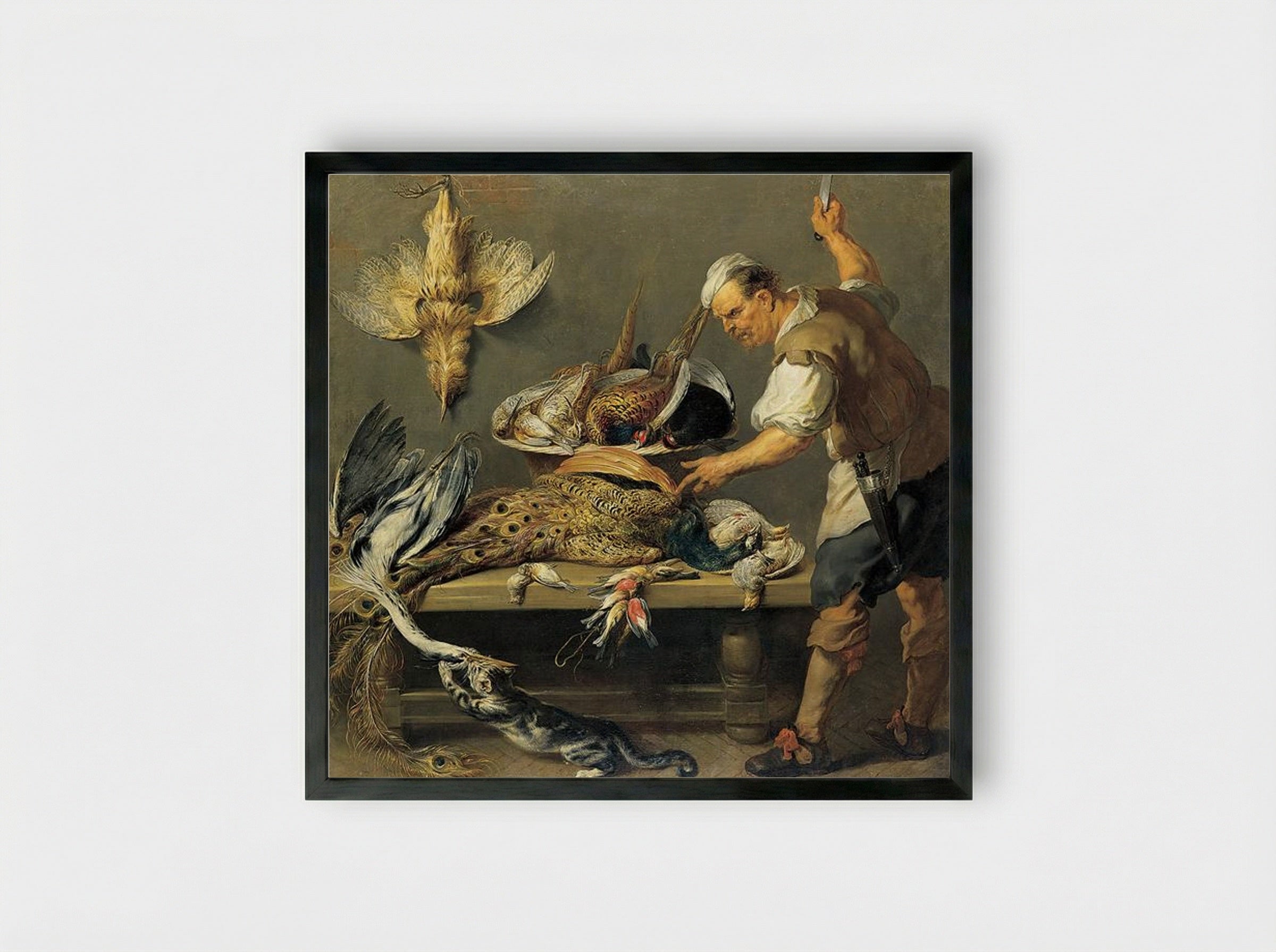 Cook in the Larder - Frans Snyders - Framed Print Black
