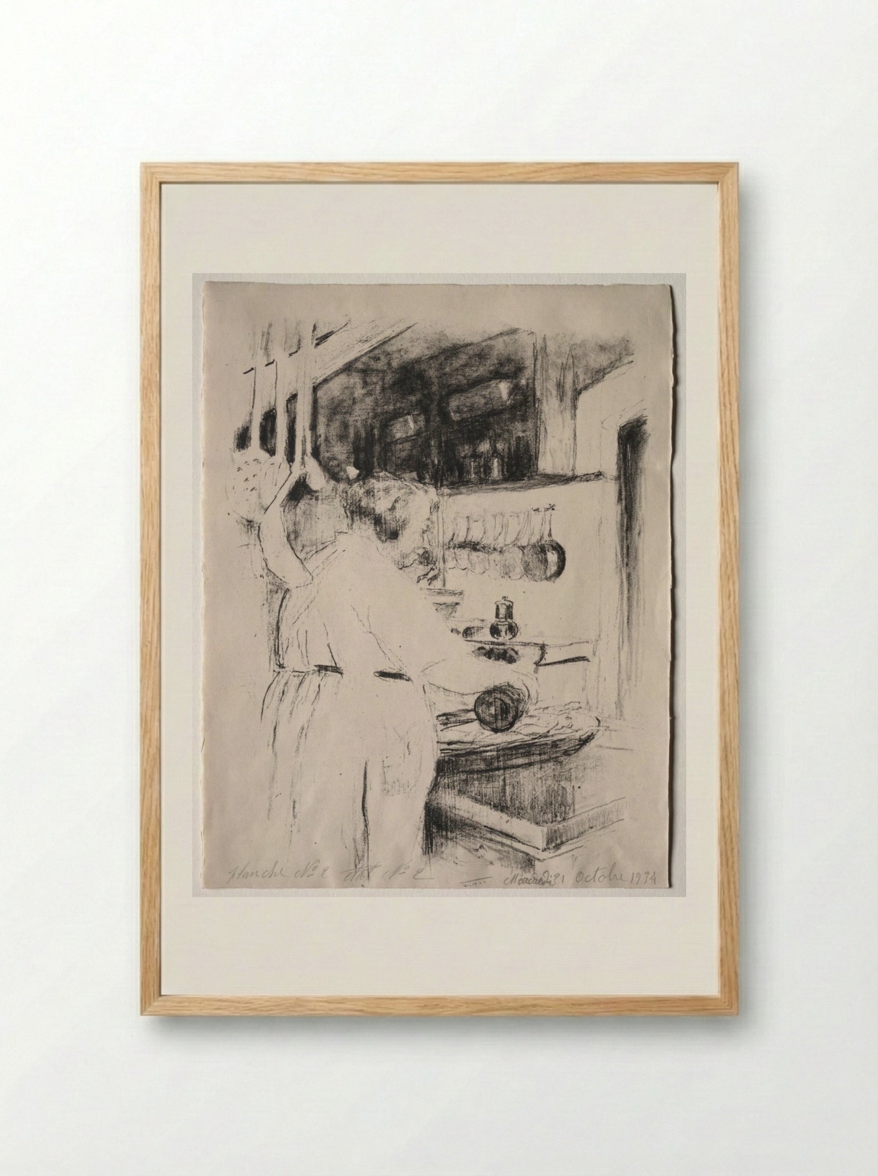 Cooking: The Cook - Édouard Vuillard - Framed Print Wood
